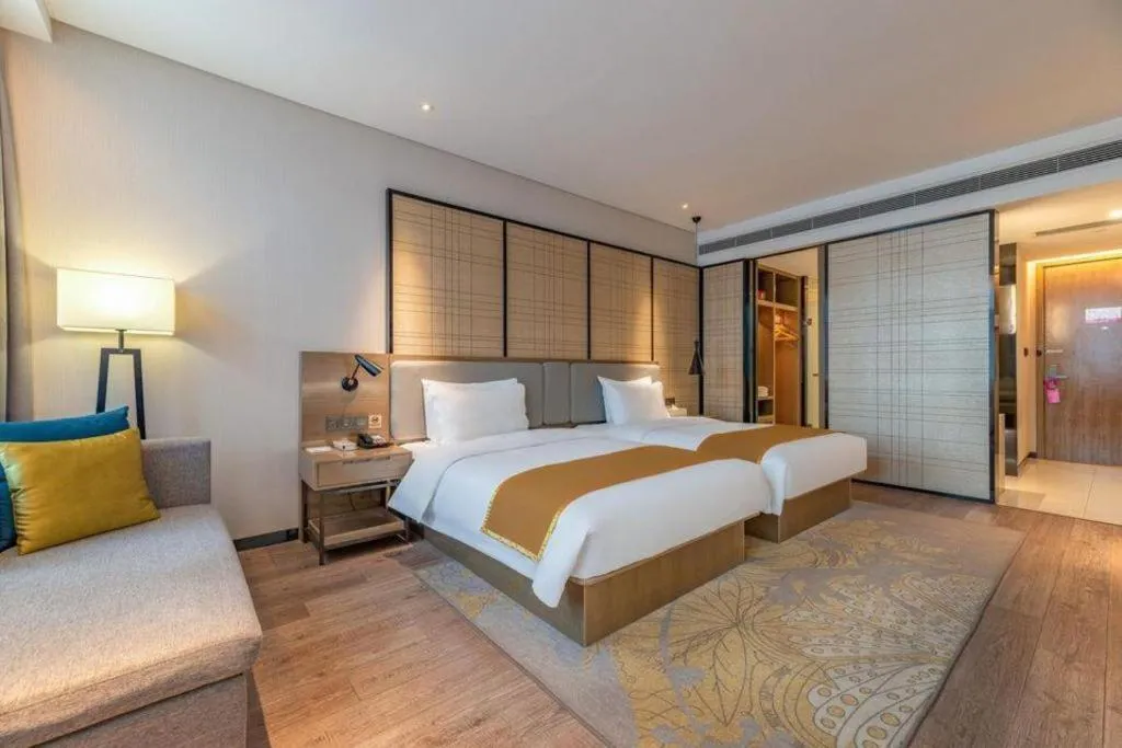 Bed in Echarm Hotel Jinan Railway Station Daming Lake