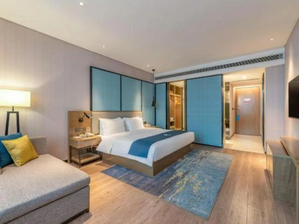 Bed in Echarm Hotel Jinan Railway Station Daming Lake