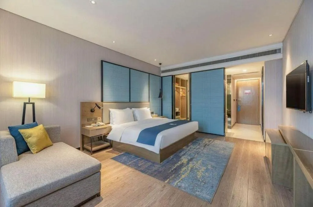 Bed in Echarm Hotel Jinan Railway Station Daming Lake