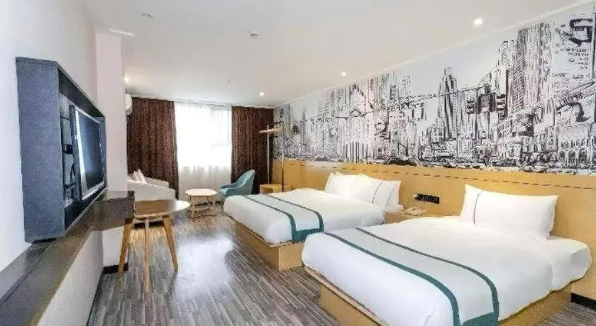 Bed in City Comfort Inn Beiliu Bus Terminal