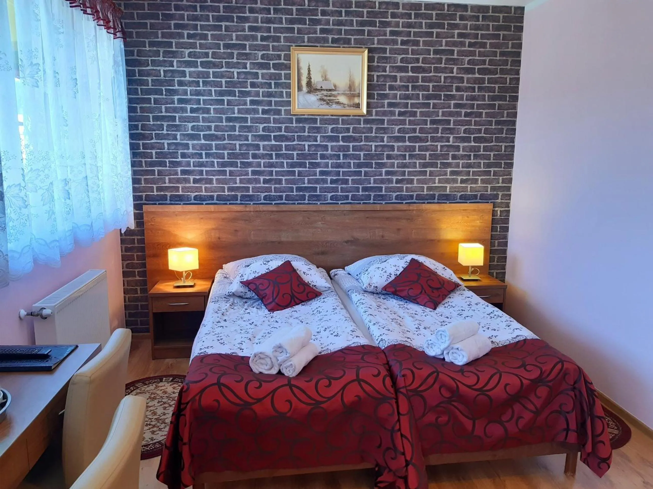 Bed in Pensjonat Zielone Wzgórze w Bolesławowie