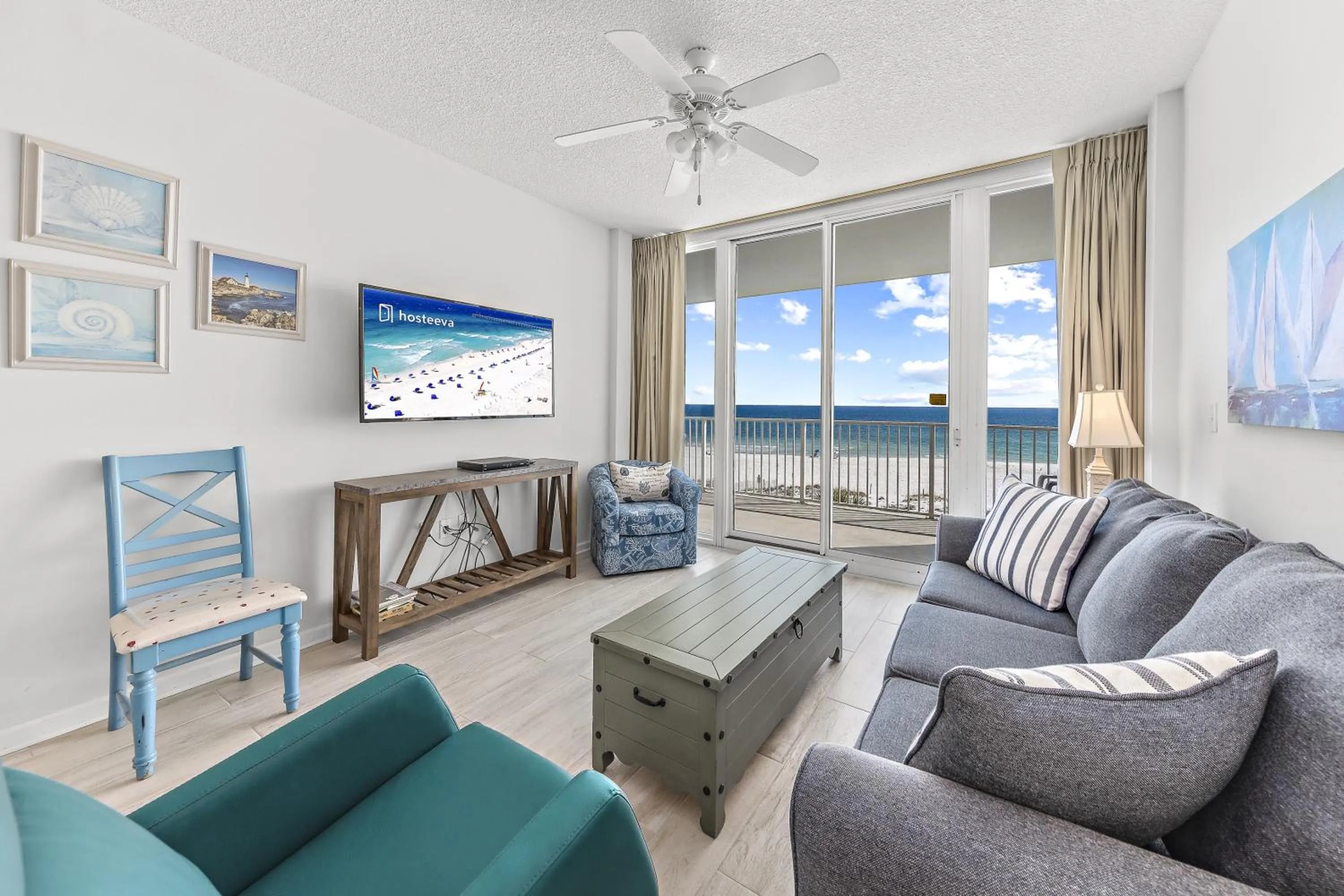 Living room in Lighthouse Condos Gulf Shores