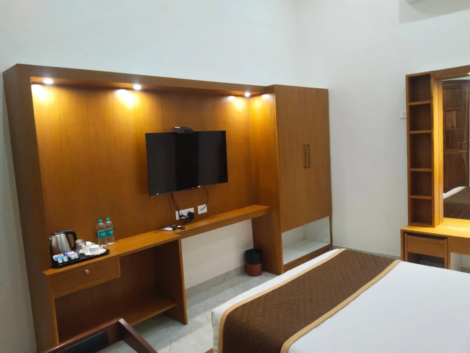 Bed in AR Phalazzo Resort and Banquets