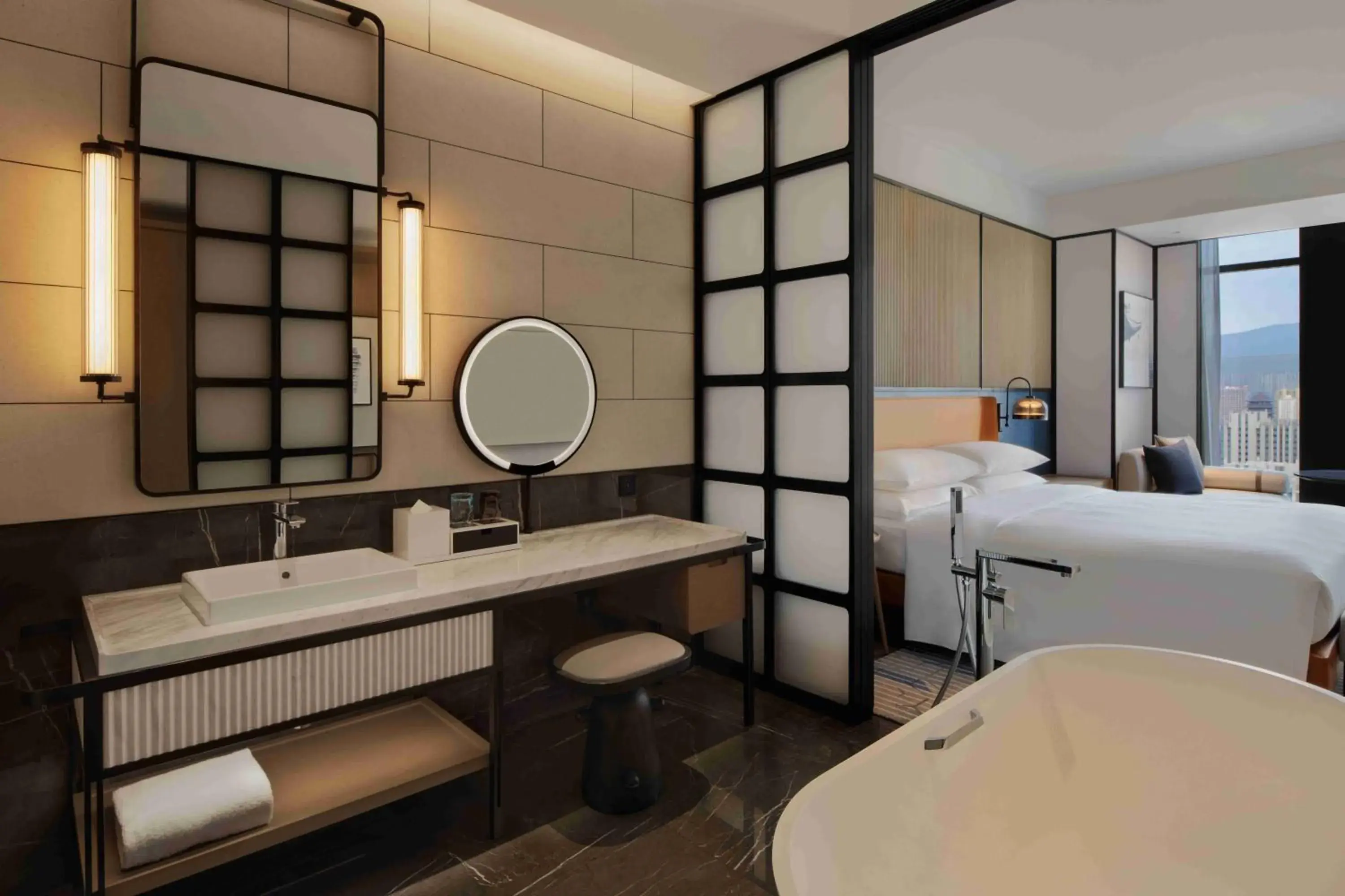 Deluxe King Room in Sheraton Lanzhou Anning Deluxe King Room in Sheraton Lanzhou Anning