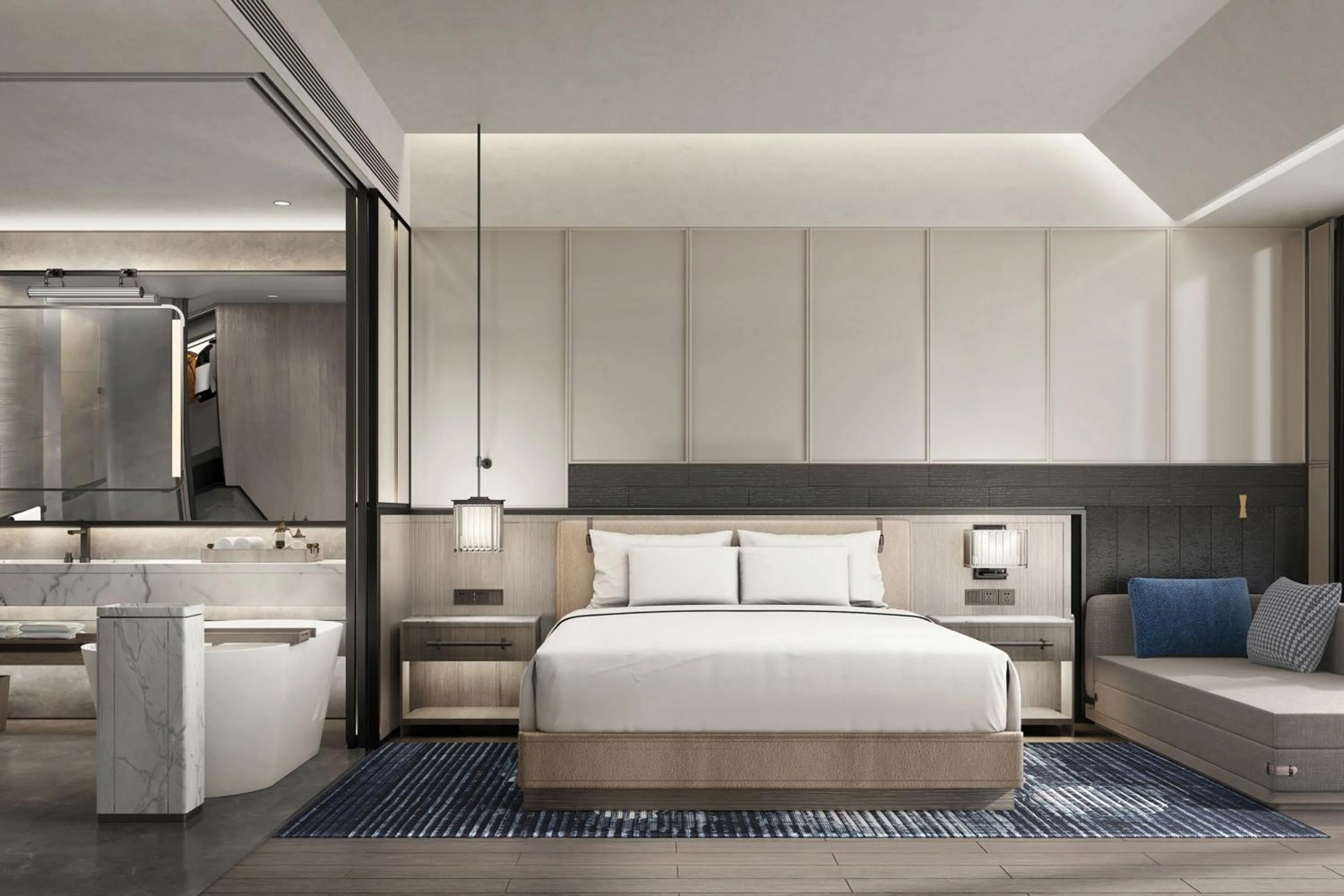 Photo of the whole room, Bed in Luoyang Marriott Hotel