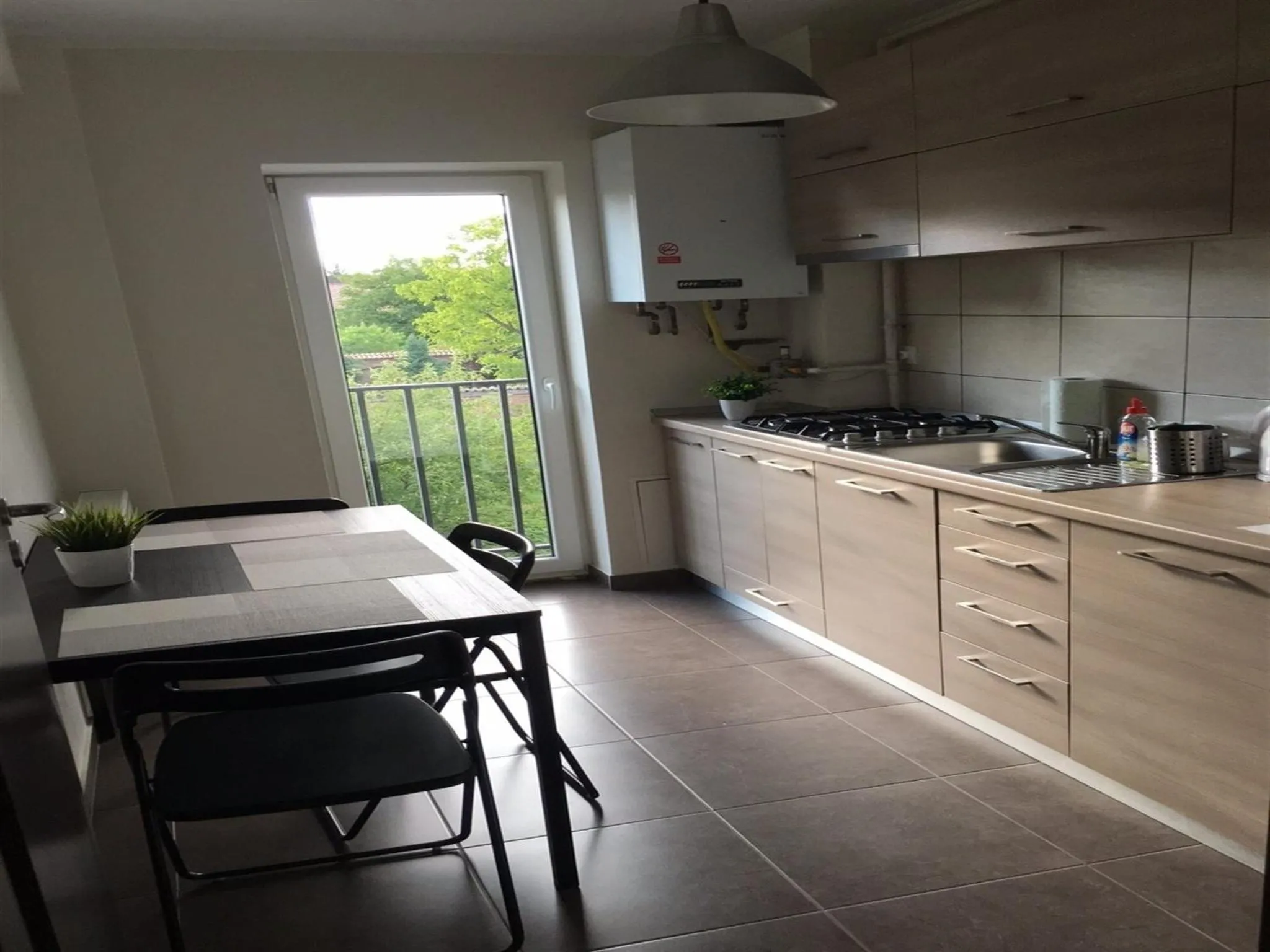 Kitchen or kitchenette in Hermann Apartments