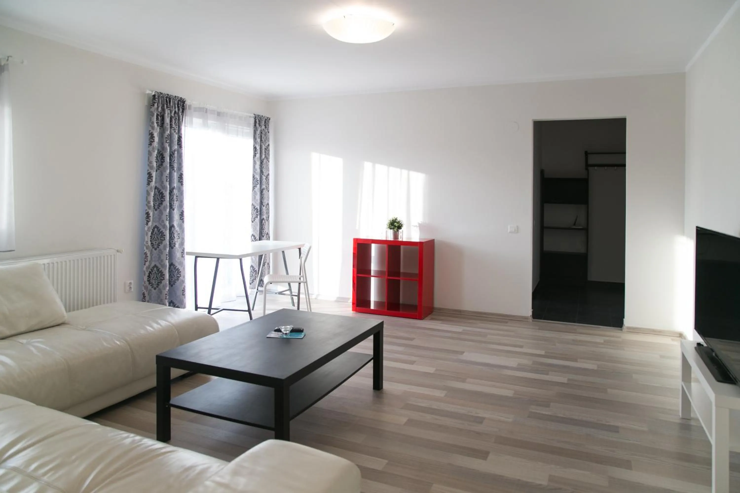 Living room in Hermann Apartments