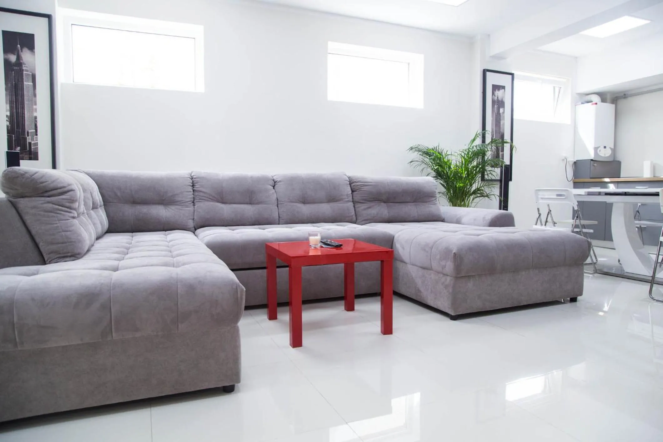 Living room in Hermann Apartments