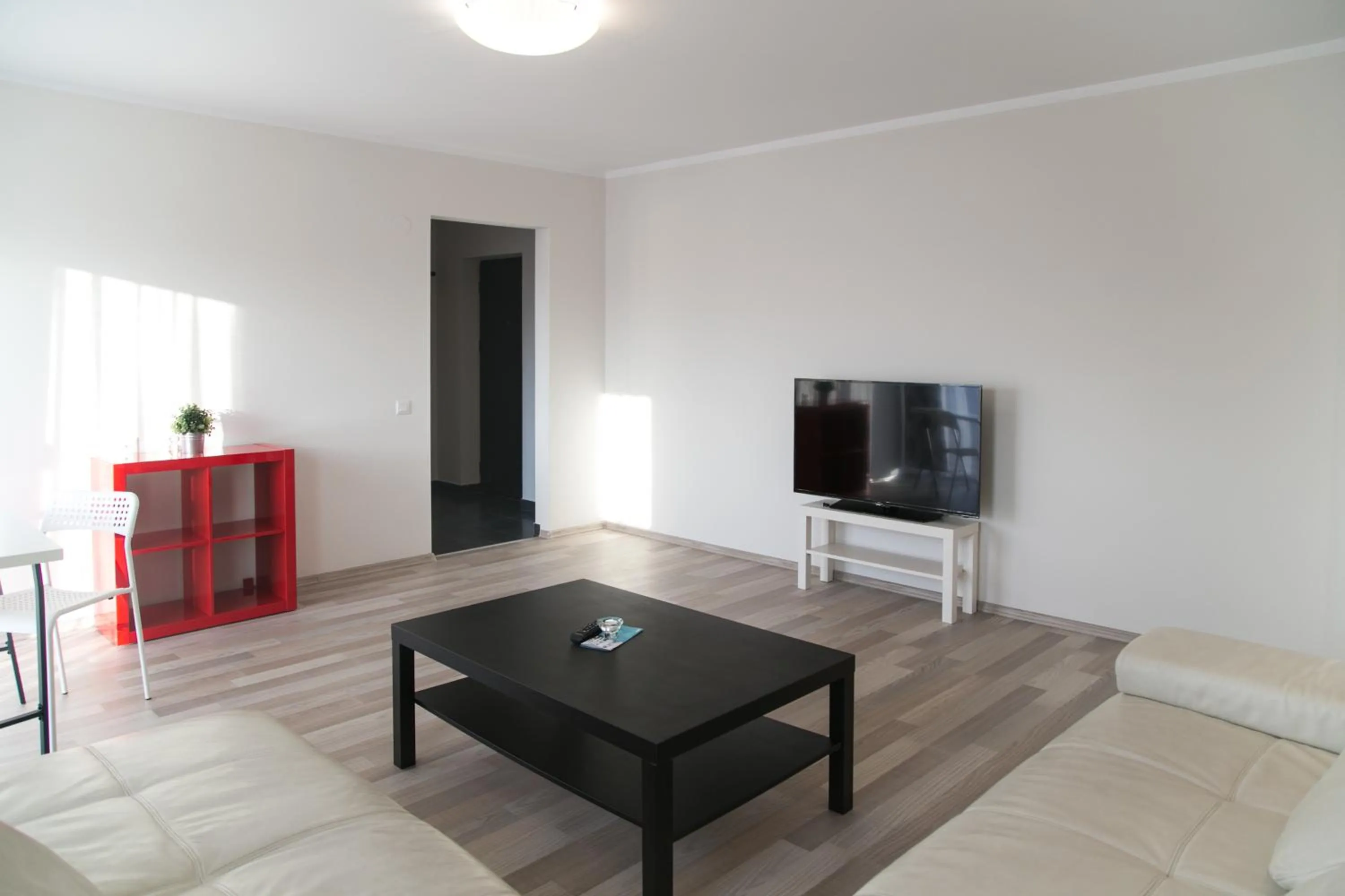 Living room in Hermann Apartments