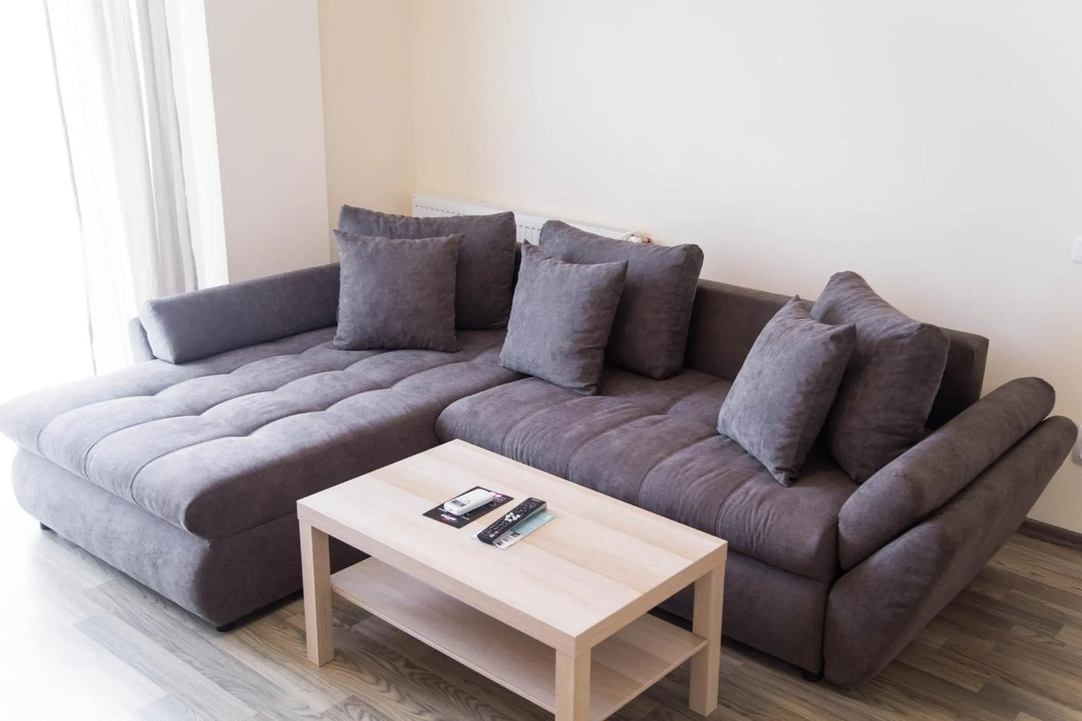 Living room in Hermann Apartments