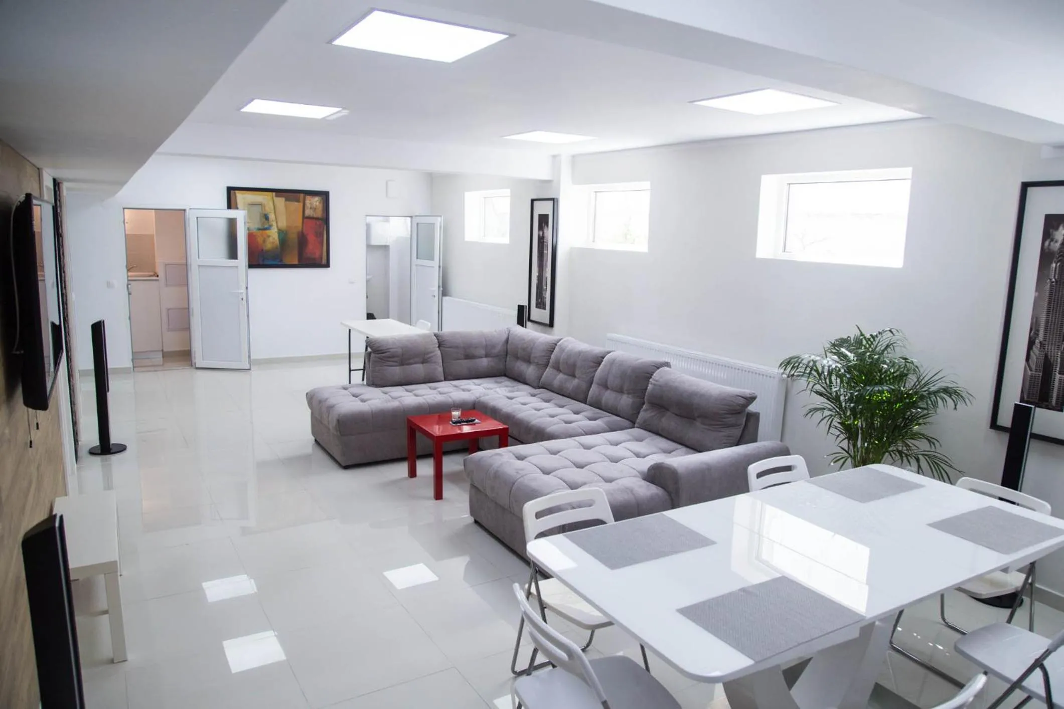 Living room in Hermann Apartments
