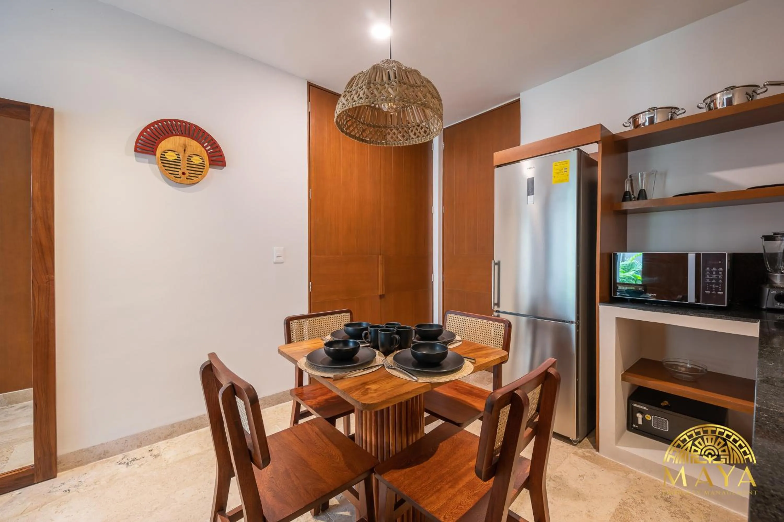Kitchen or kitchenette in Nhoa Tulum Aparthotel by Maya PM