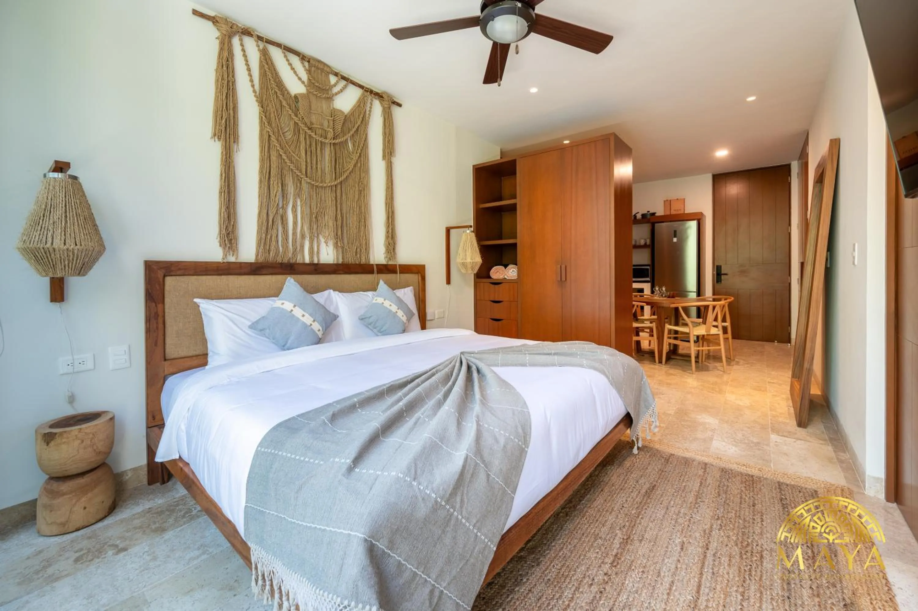 Bed in Nhoa Tulum Aparthotel by Maya PM