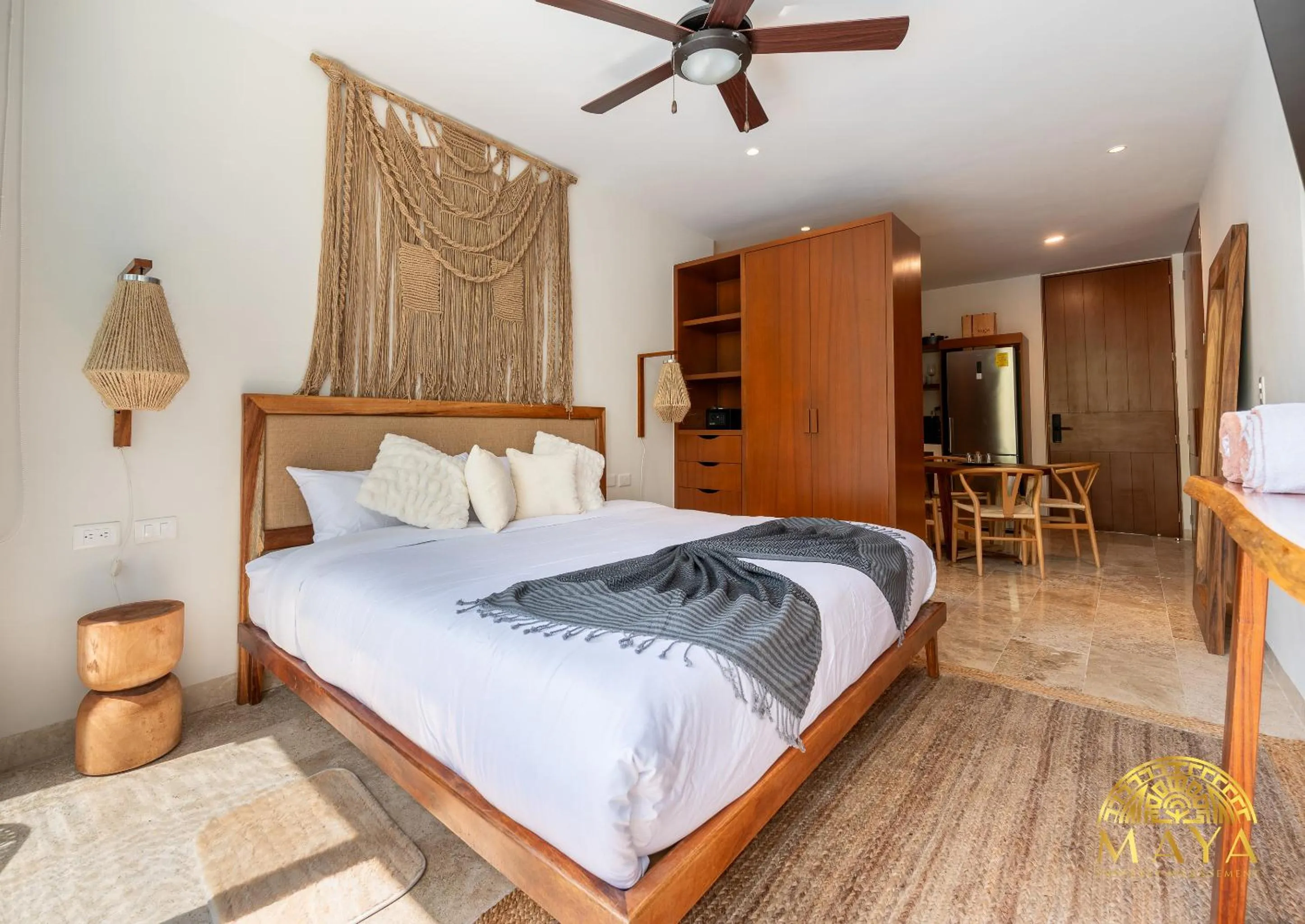 Bed in Nhoa Tulum Aparthotel by Maya PM
