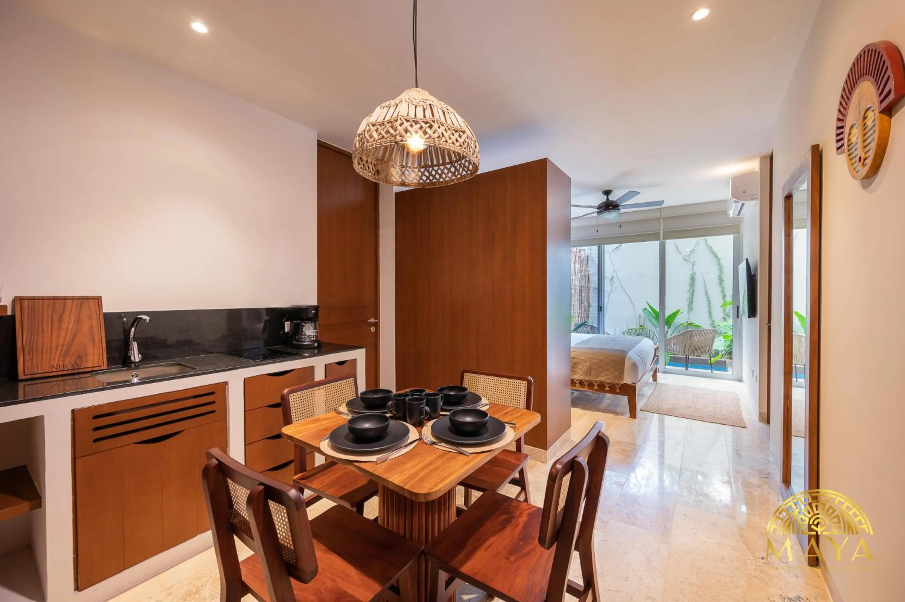 Kitchen or kitchenette in Nhoa Tulum Aparthotel by Maya PM