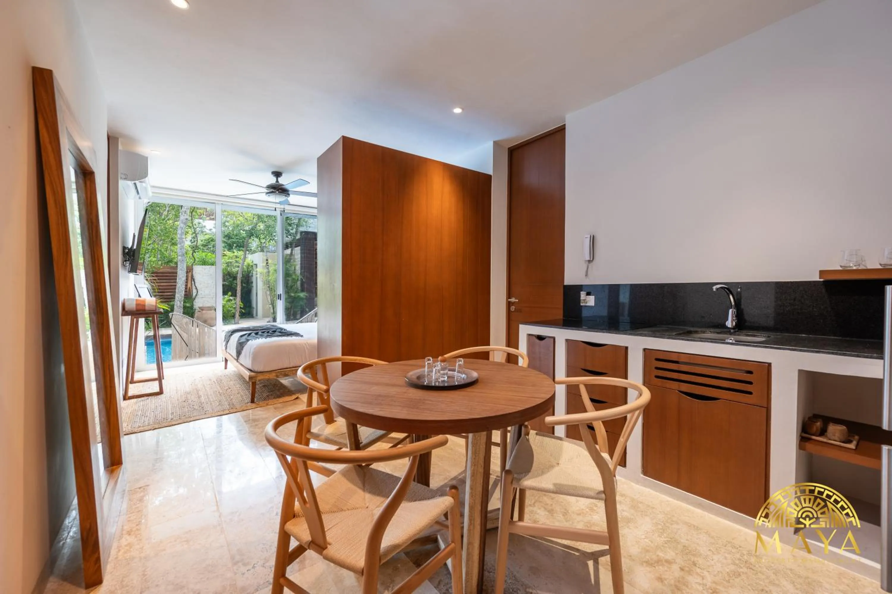 Kitchen or kitchenette in Nhoa Tulum Aparthotel by Maya PM