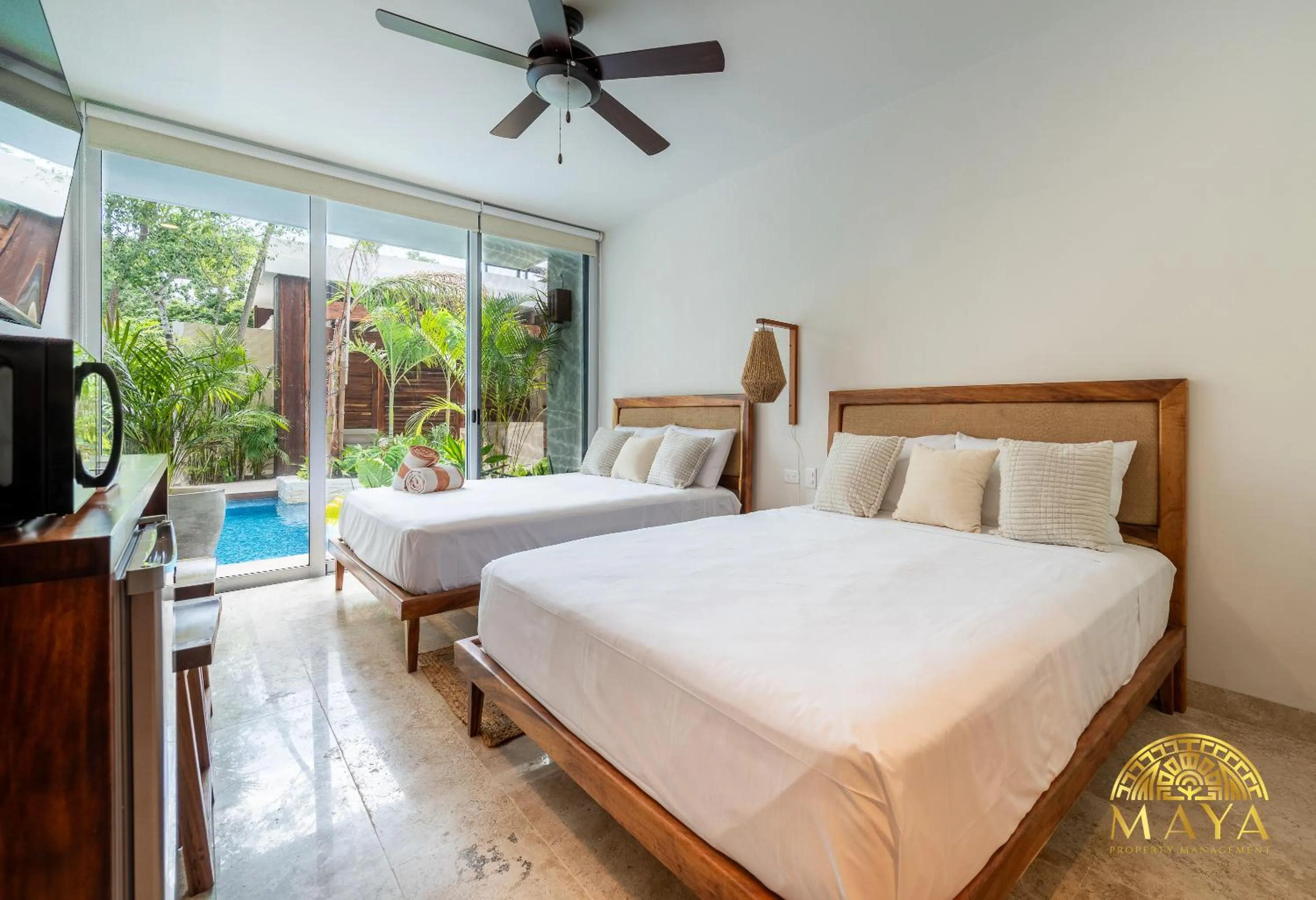 Bed in Nhoa Tulum Aparthotel by Maya PM
