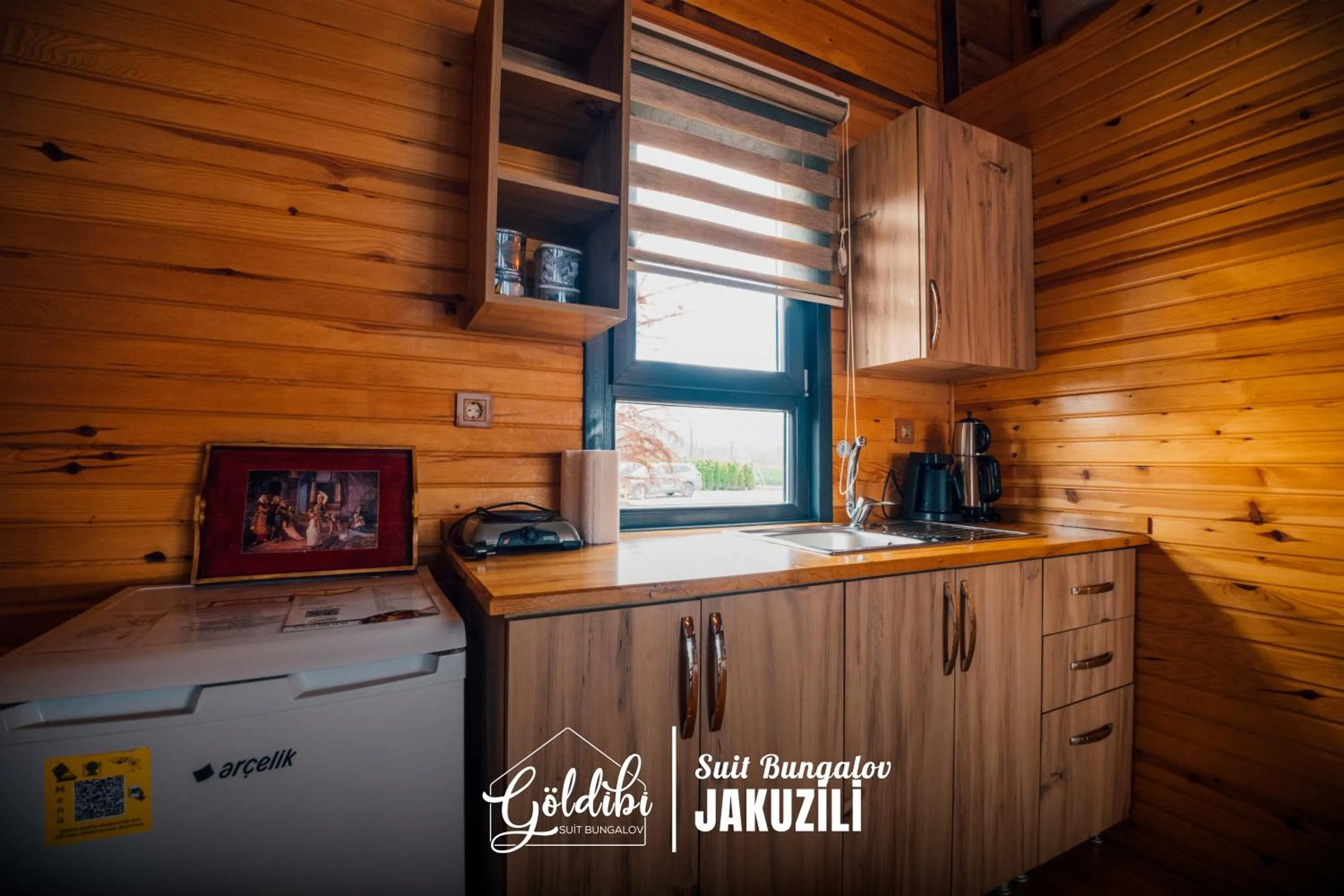 Kitchen or kitchenette in Sapanca Göldibi Suit Bungalov