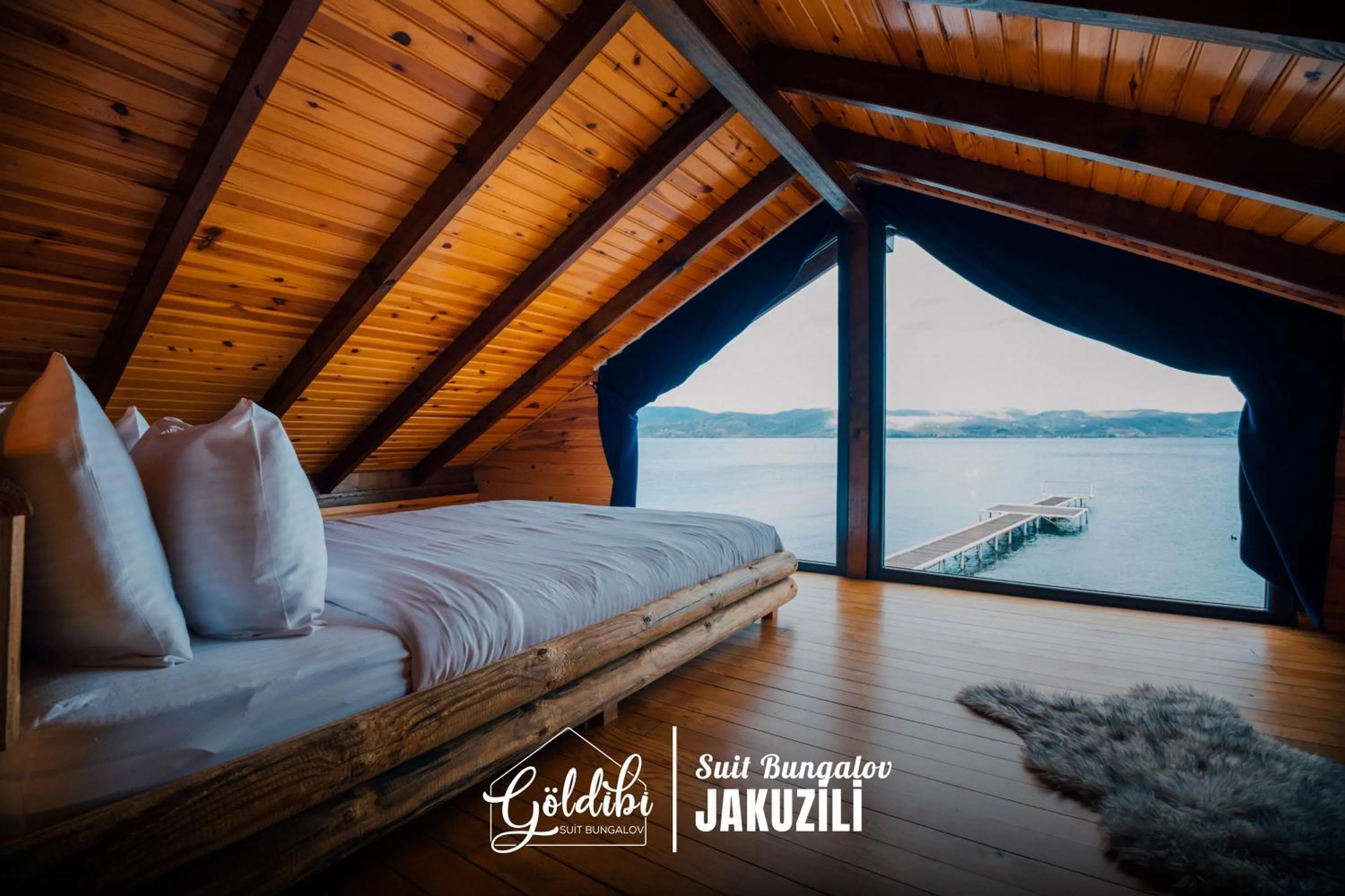 Bed in Sapanca Göldibi Suit Bungalov