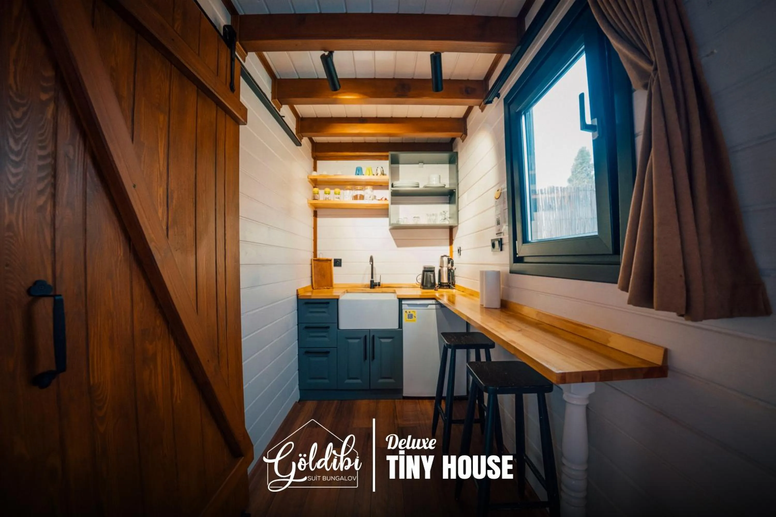 Kitchen or kitchenette in Sapanca Göldibi Suit Bungalov