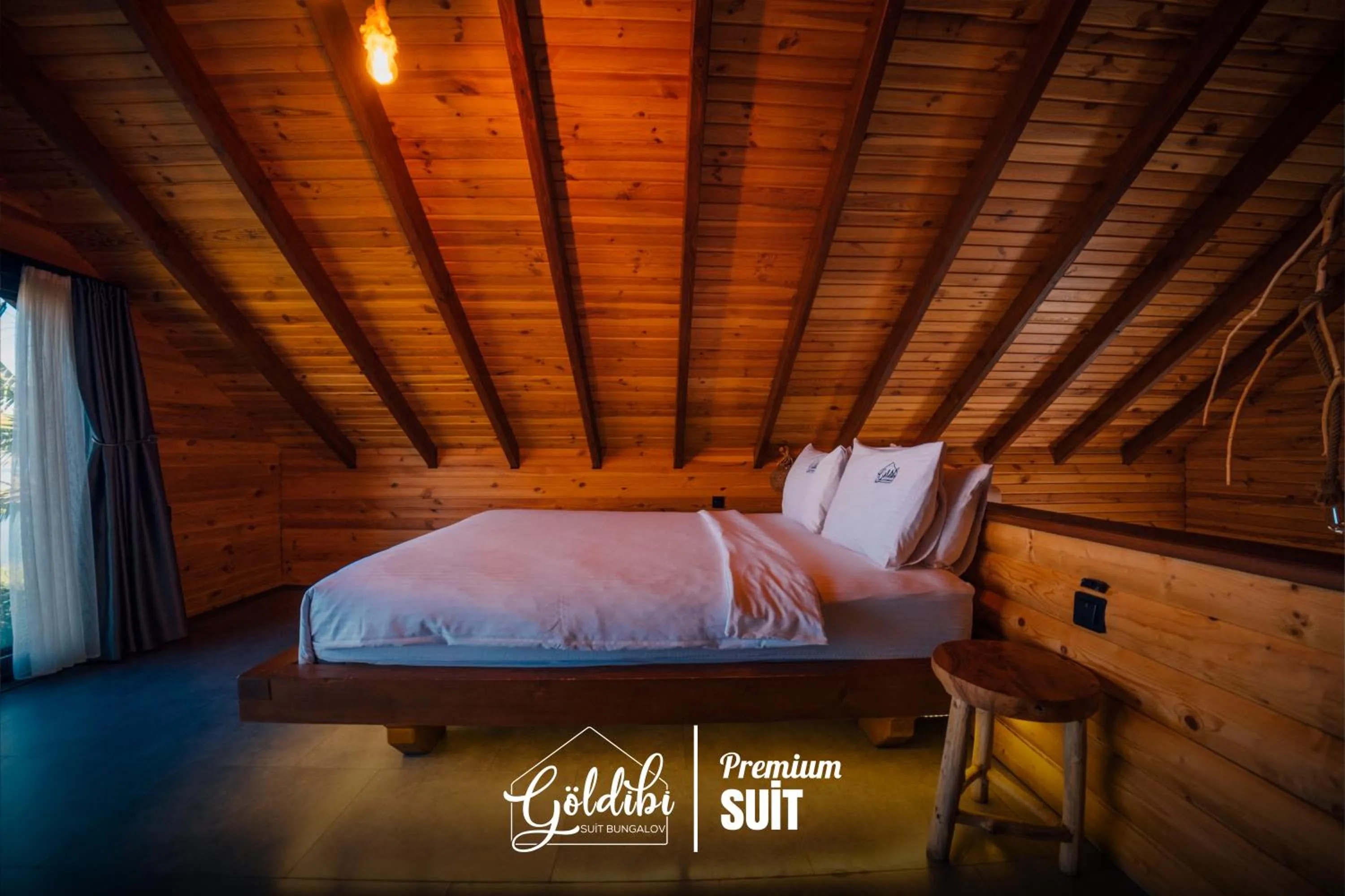 Bed in Sapanca Göldibi Suit Bungalov