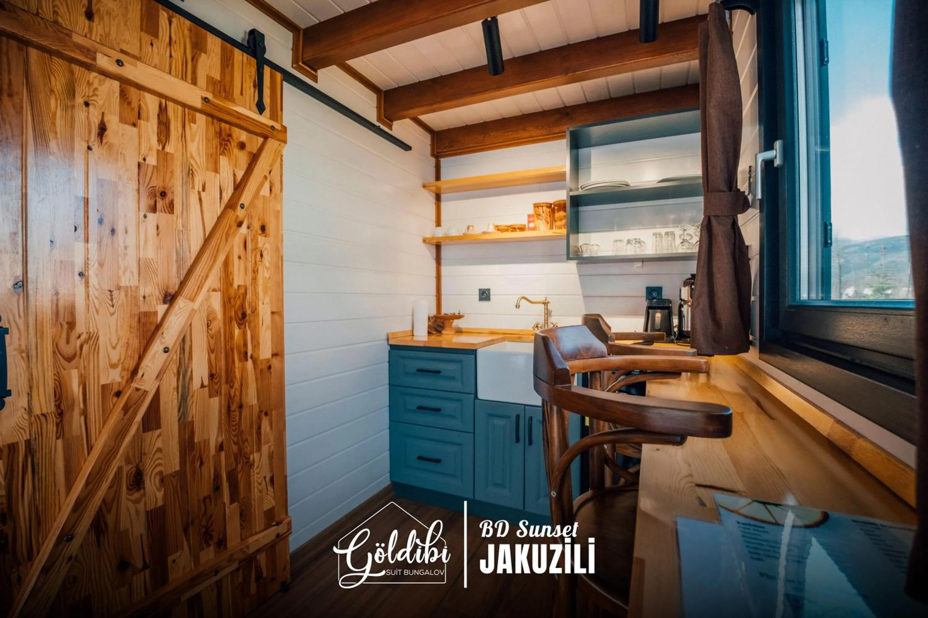 Kitchen or kitchenette in Sapanca Göldibi Suit Bungalov