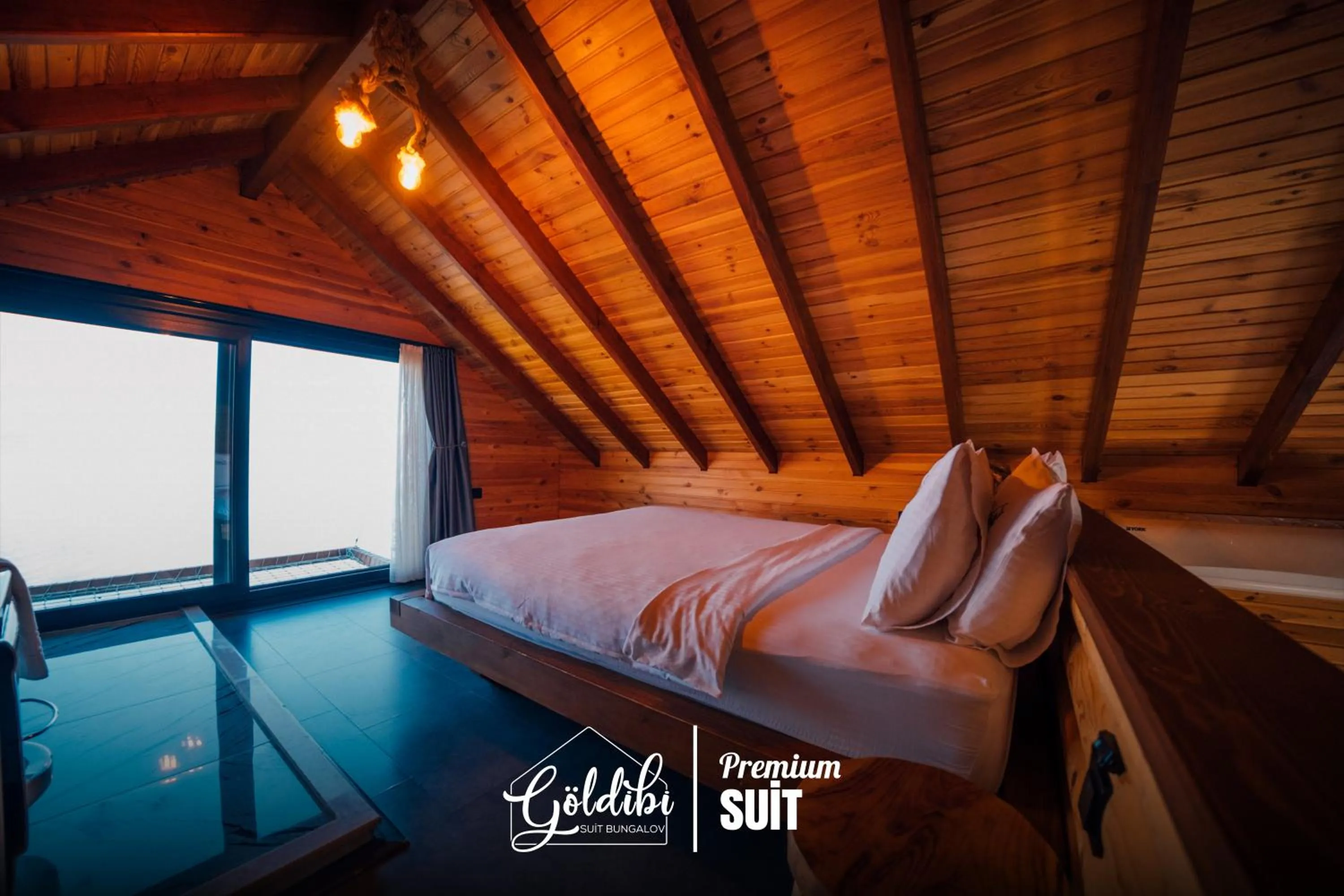 Bed in Sapanca Göldibi Suit Bungalov