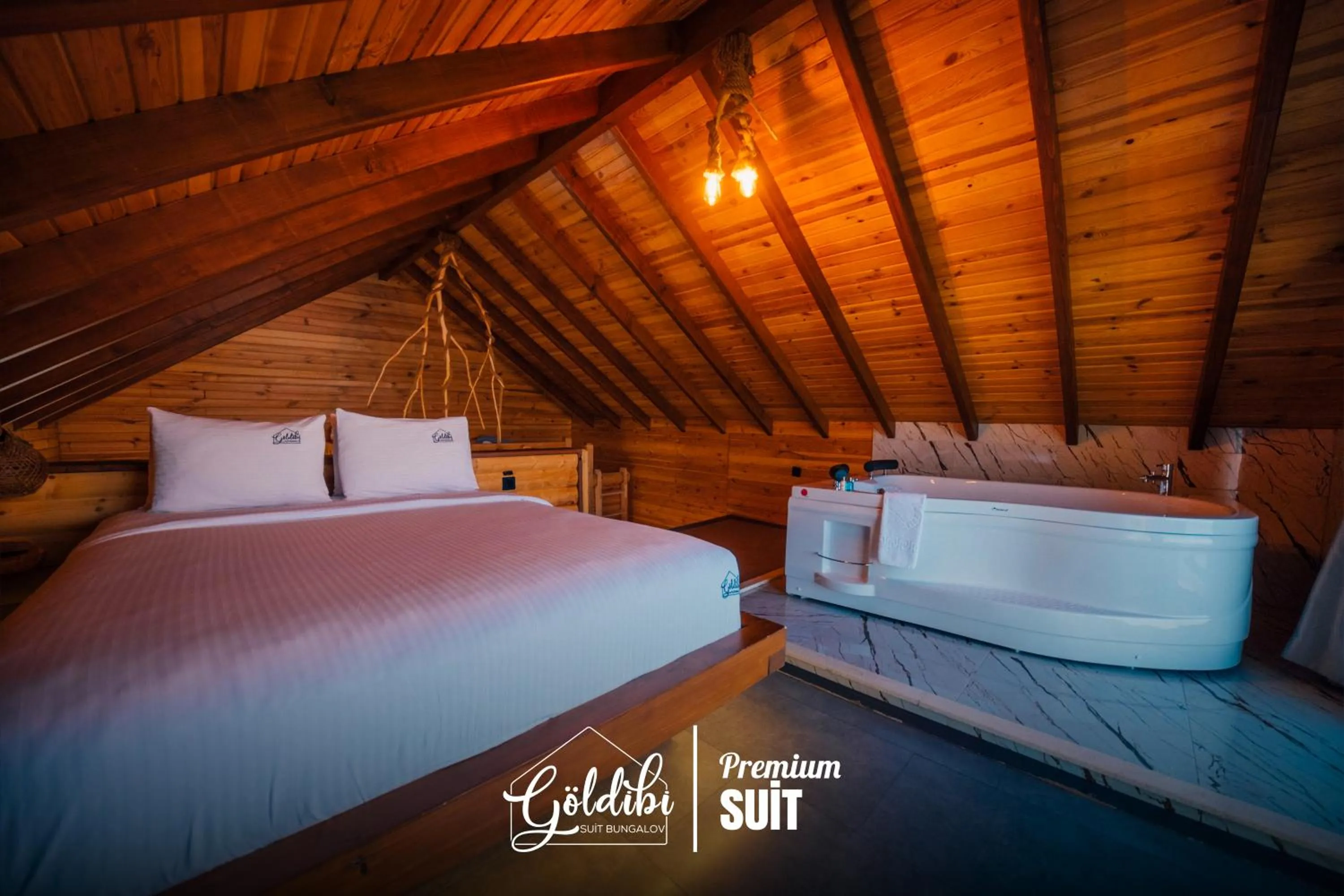 Bed in Sapanca Göldibi Suit Bungalov