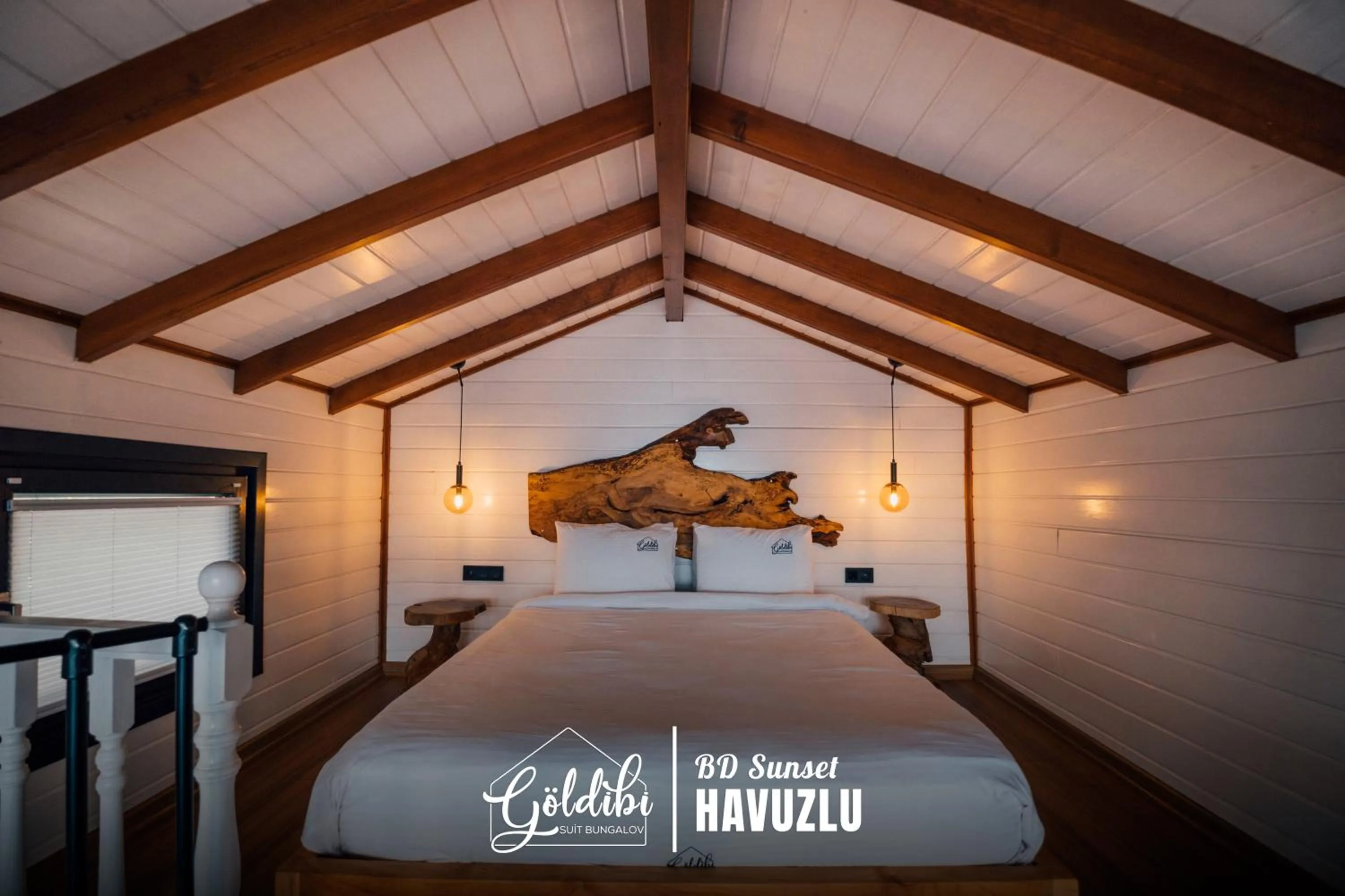 Bed in Sapanca Göldibi Suit Bungalov