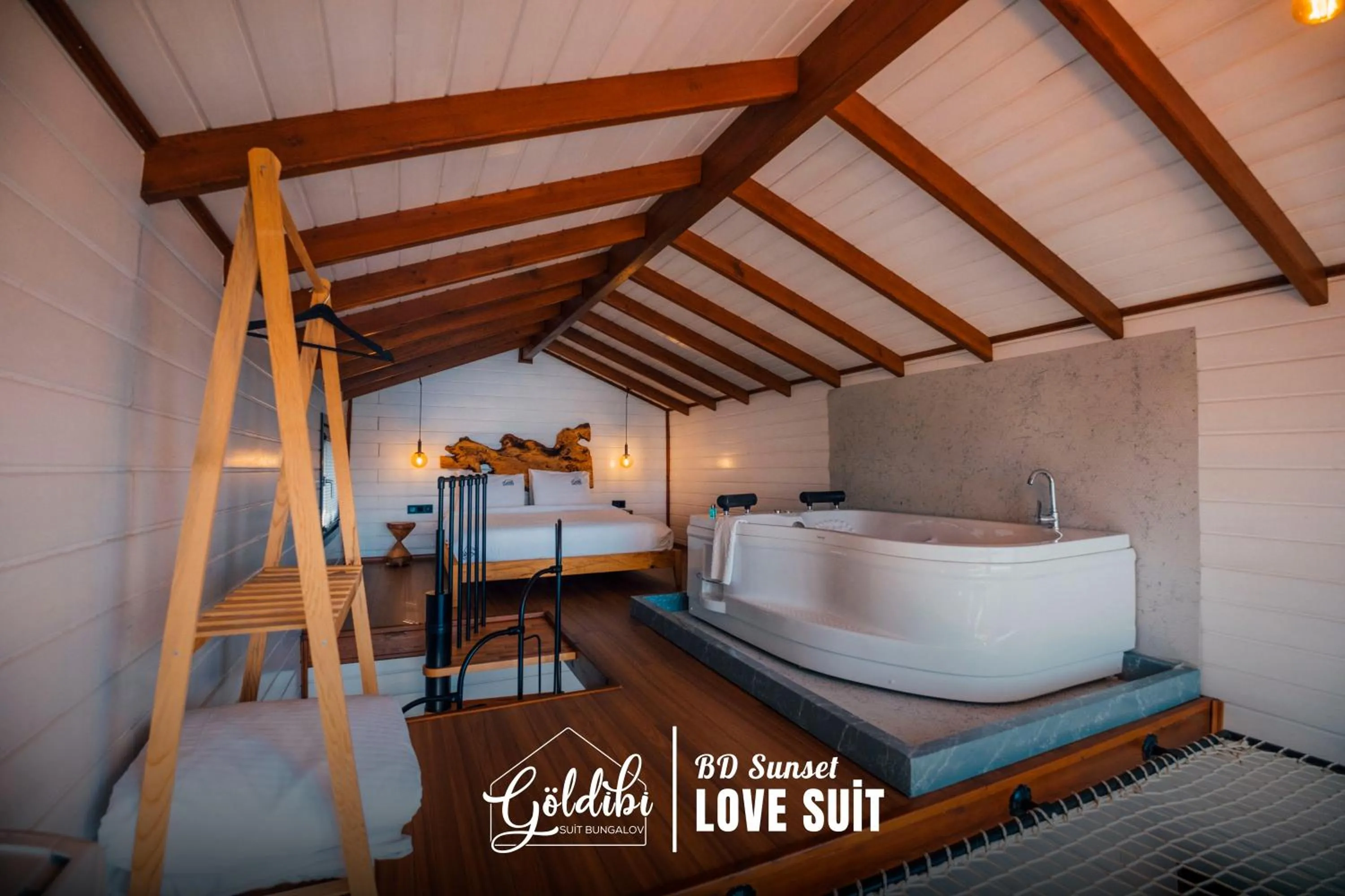 Bed in Sapanca Göldibi Suit Bungalov
