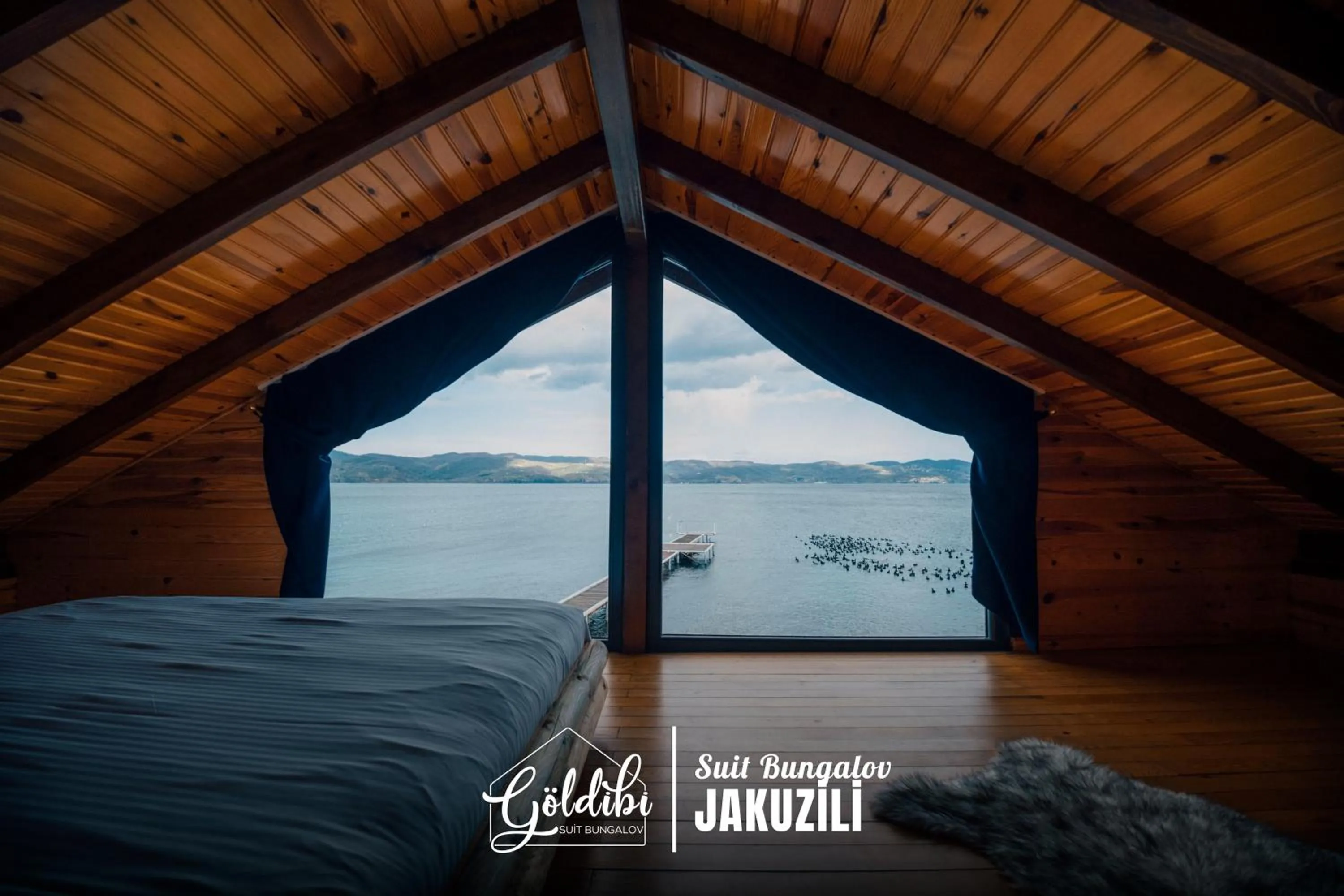 Bed in Sapanca Göldibi Suit Bungalov