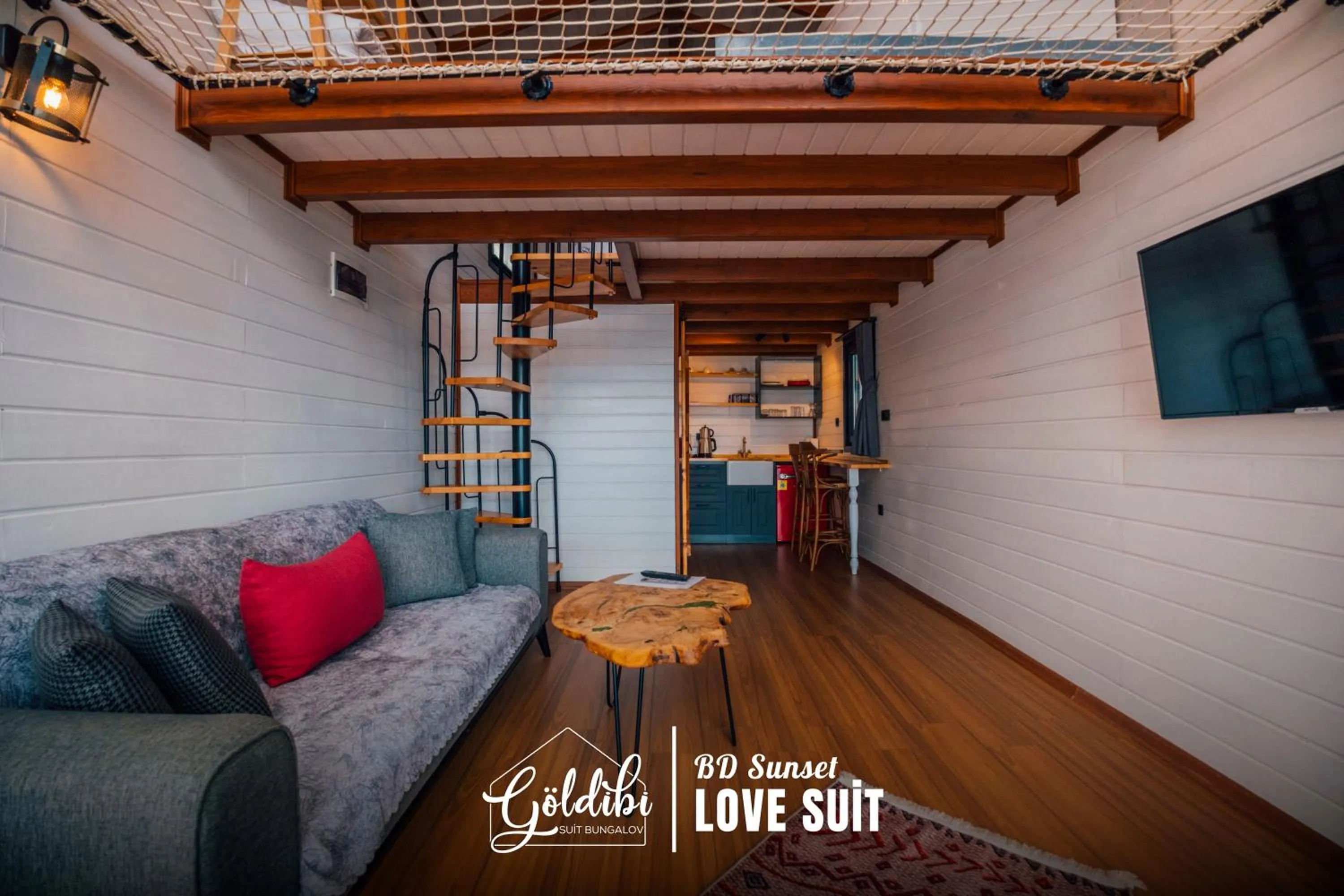 Living room in Sapanca Göldibi Suit Bungalov