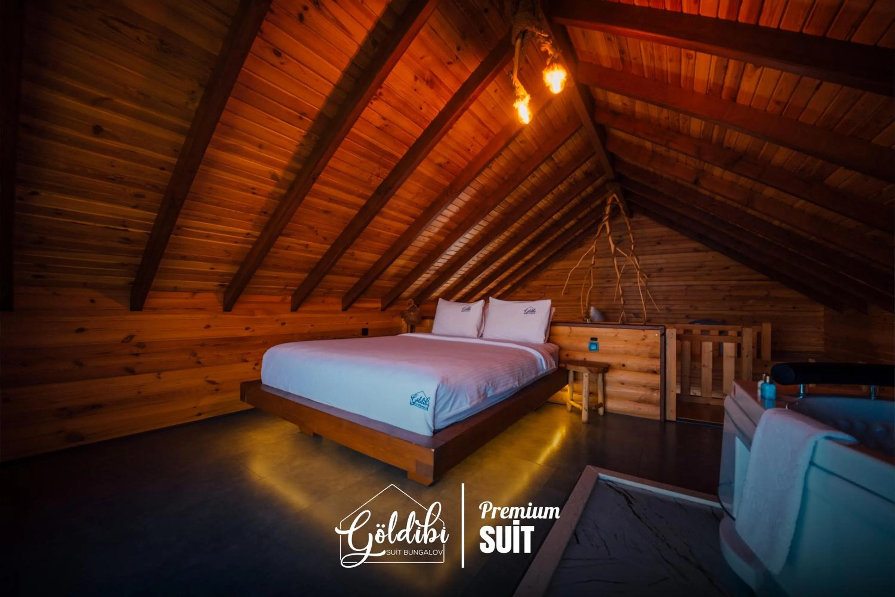 Bed in Sapanca Göldibi Suit Bungalov