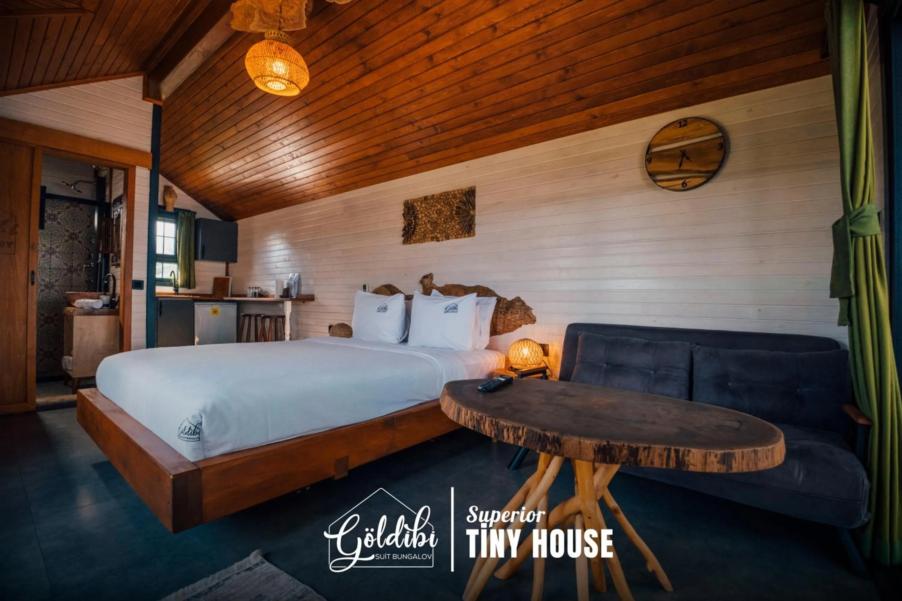 Bed in Sapanca Göldibi Suit Bungalov