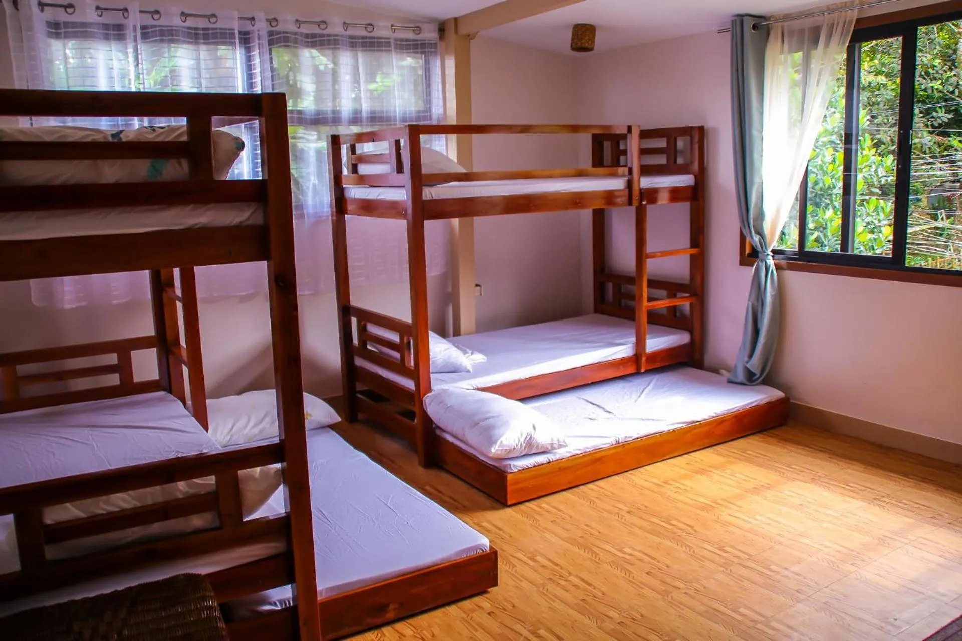 Bed in Camote's Lake Retreat