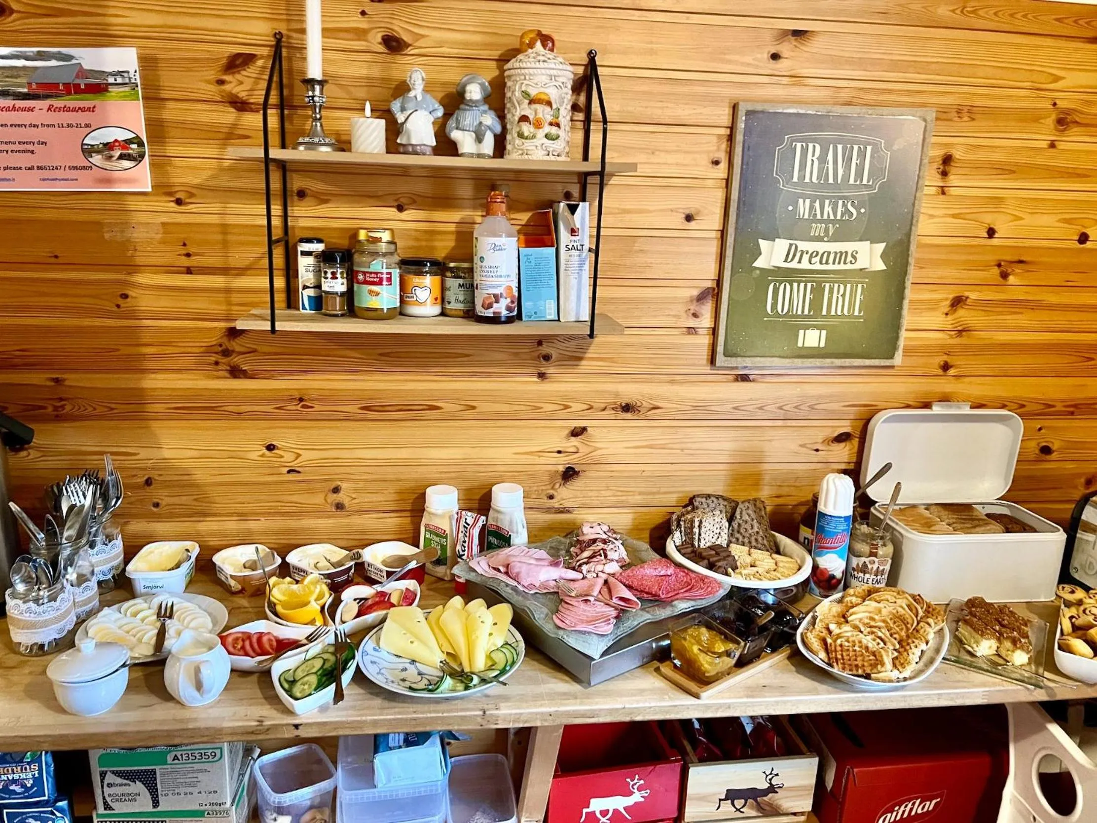 Buffet breakfast in Mjoeyri Travel Holiday Homes