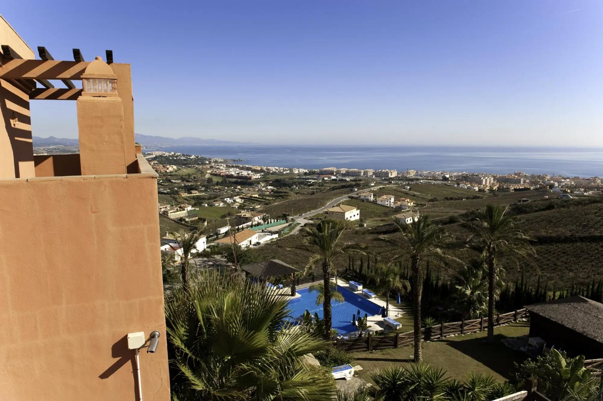 Pool view in Apartamentos Manilva Green