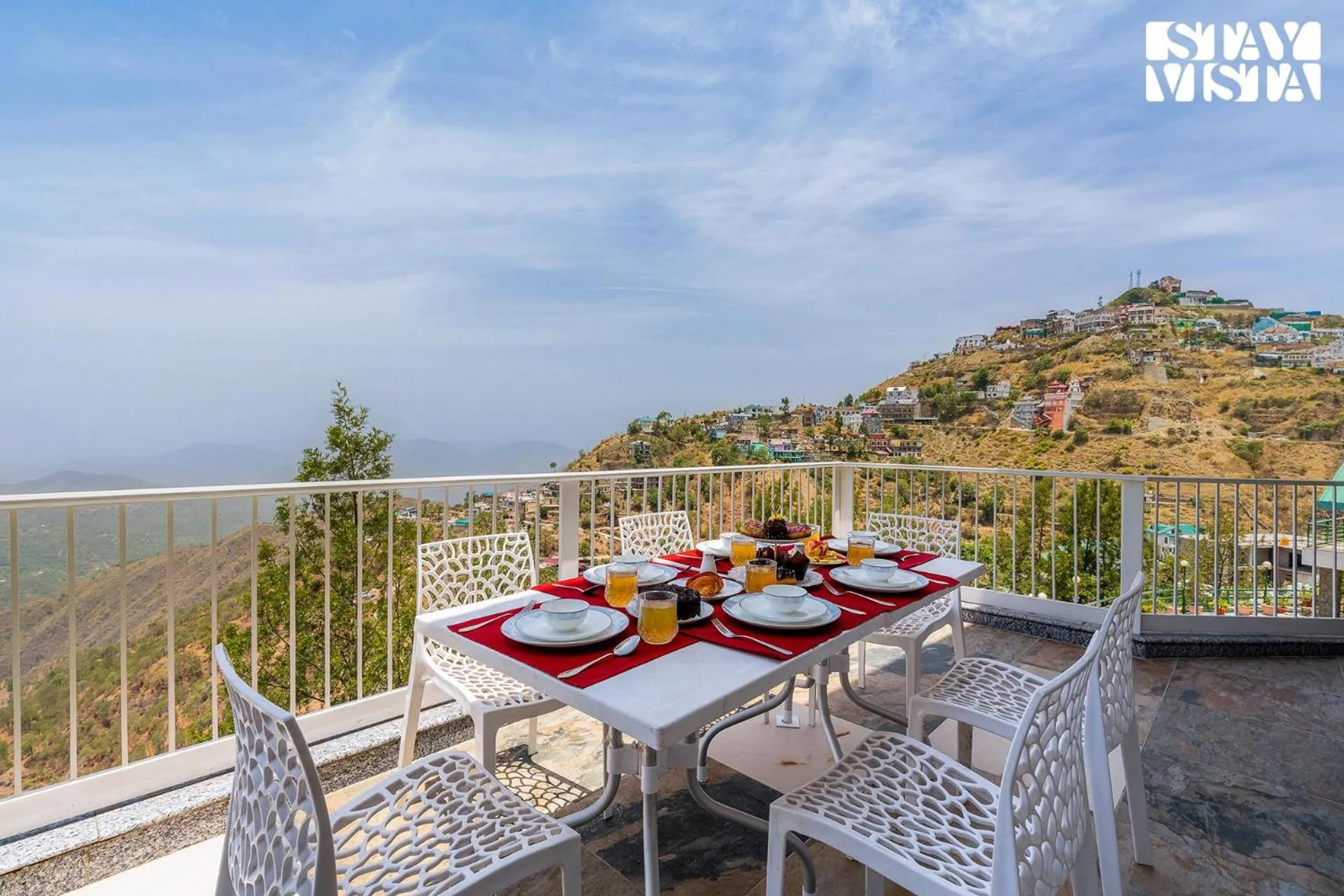 Dinner in StayVista at The Rustic Retreat - 4BHK Valley View villa with Lawn, Bonfire