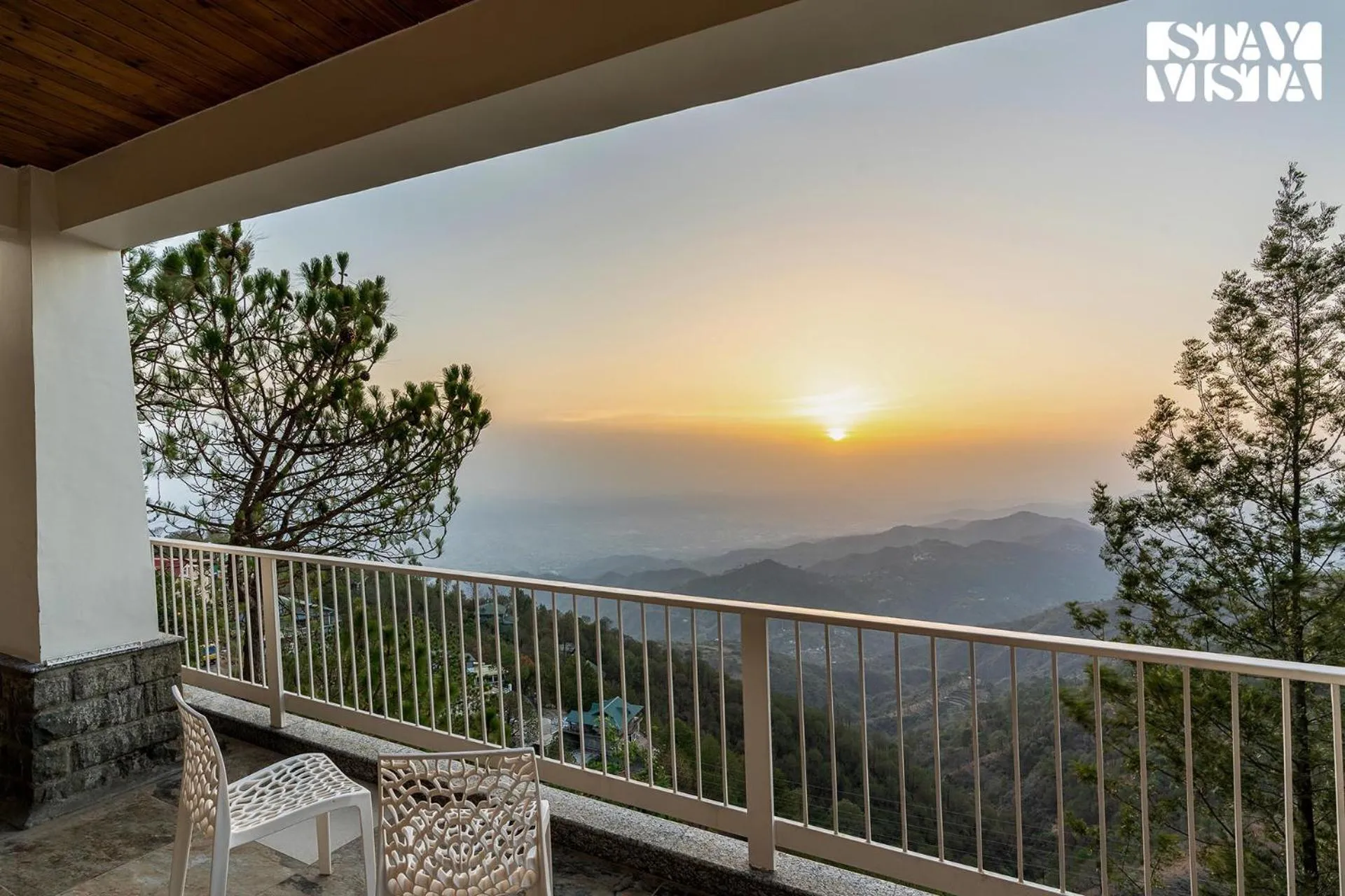 View (from property/room) in StayVista at The Rustic Retreat - 4BHK Valley View villa with Lawn, Bonfire
