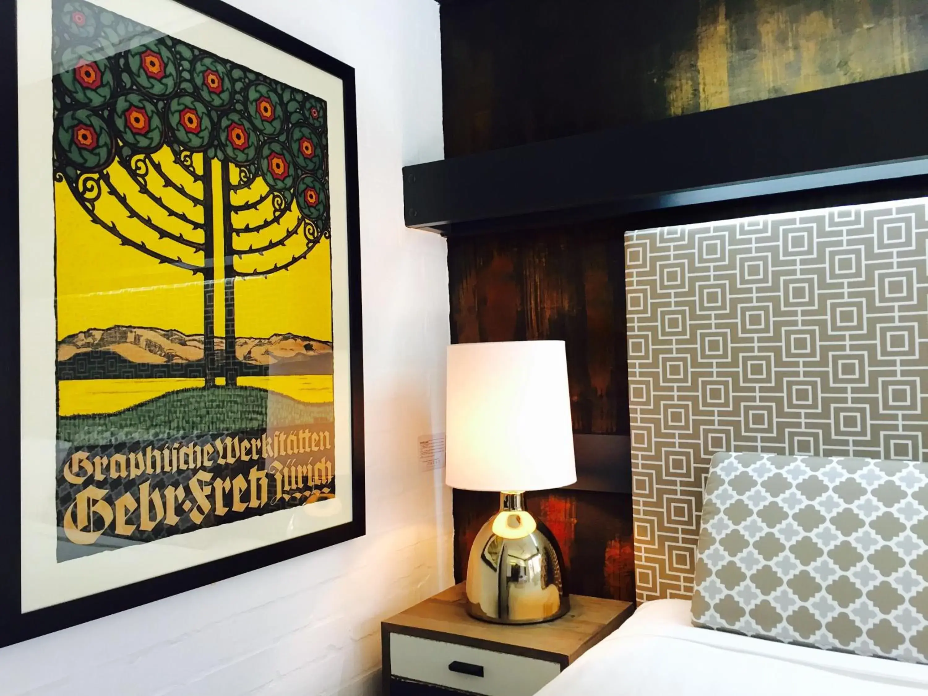 Decorative detail, Bed in Brougham Arms Hotel Decorative detail, Bed in Brougham Arms Hotel