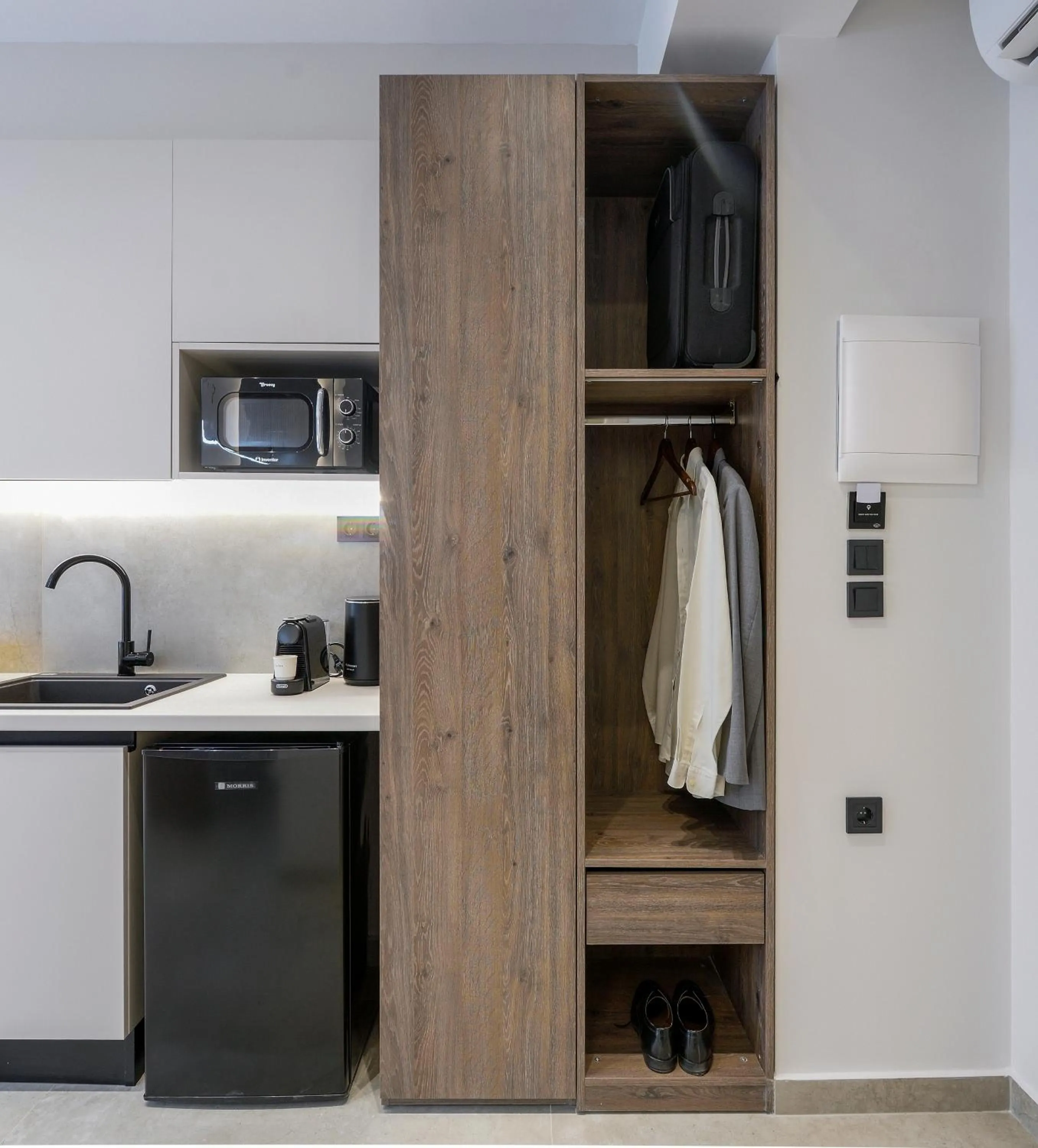 Kitchen or kitchenette in Loena Luxury Suites