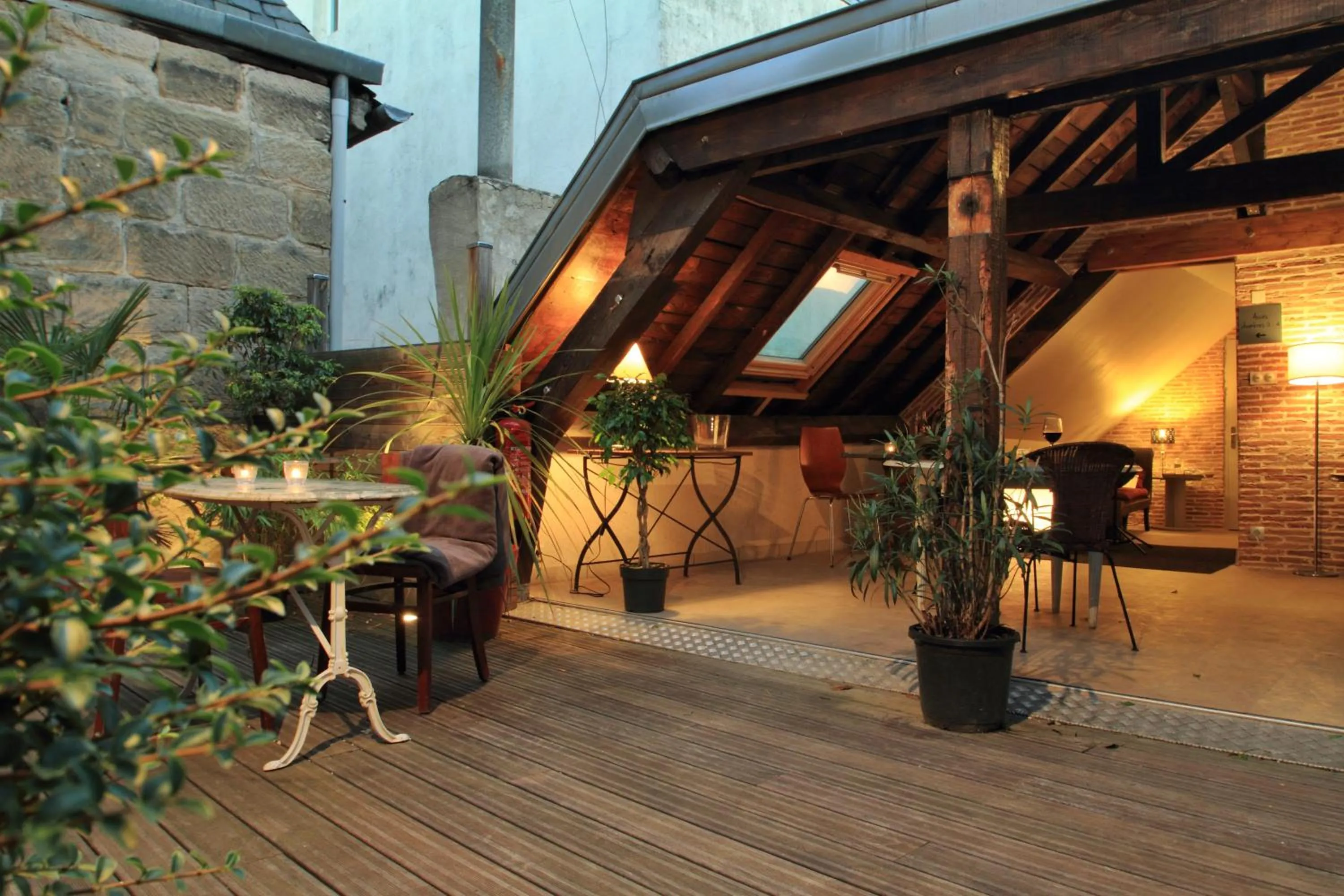 Balcony/Terrace in Hôtel SPA Le Miel des Muses