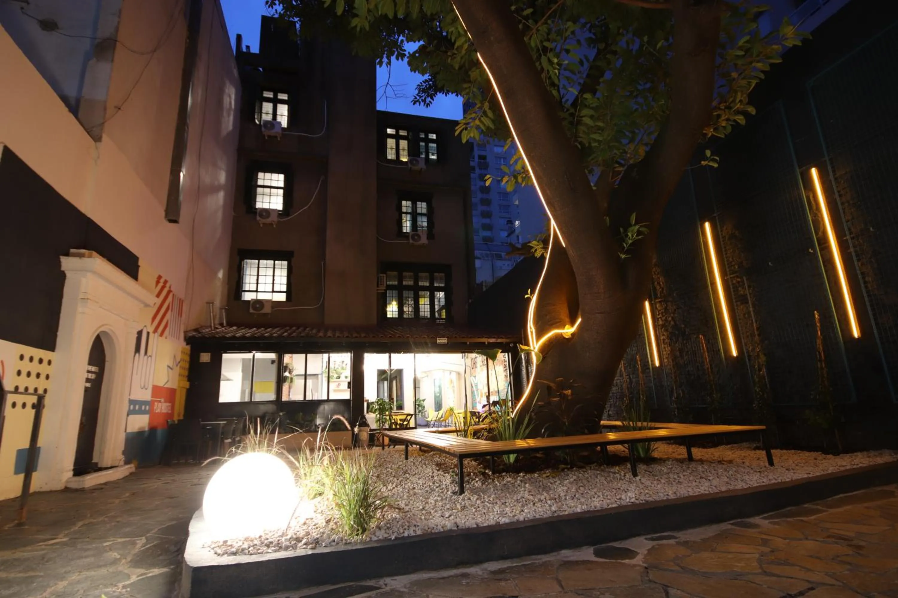 Patio in Play Hostel Garden