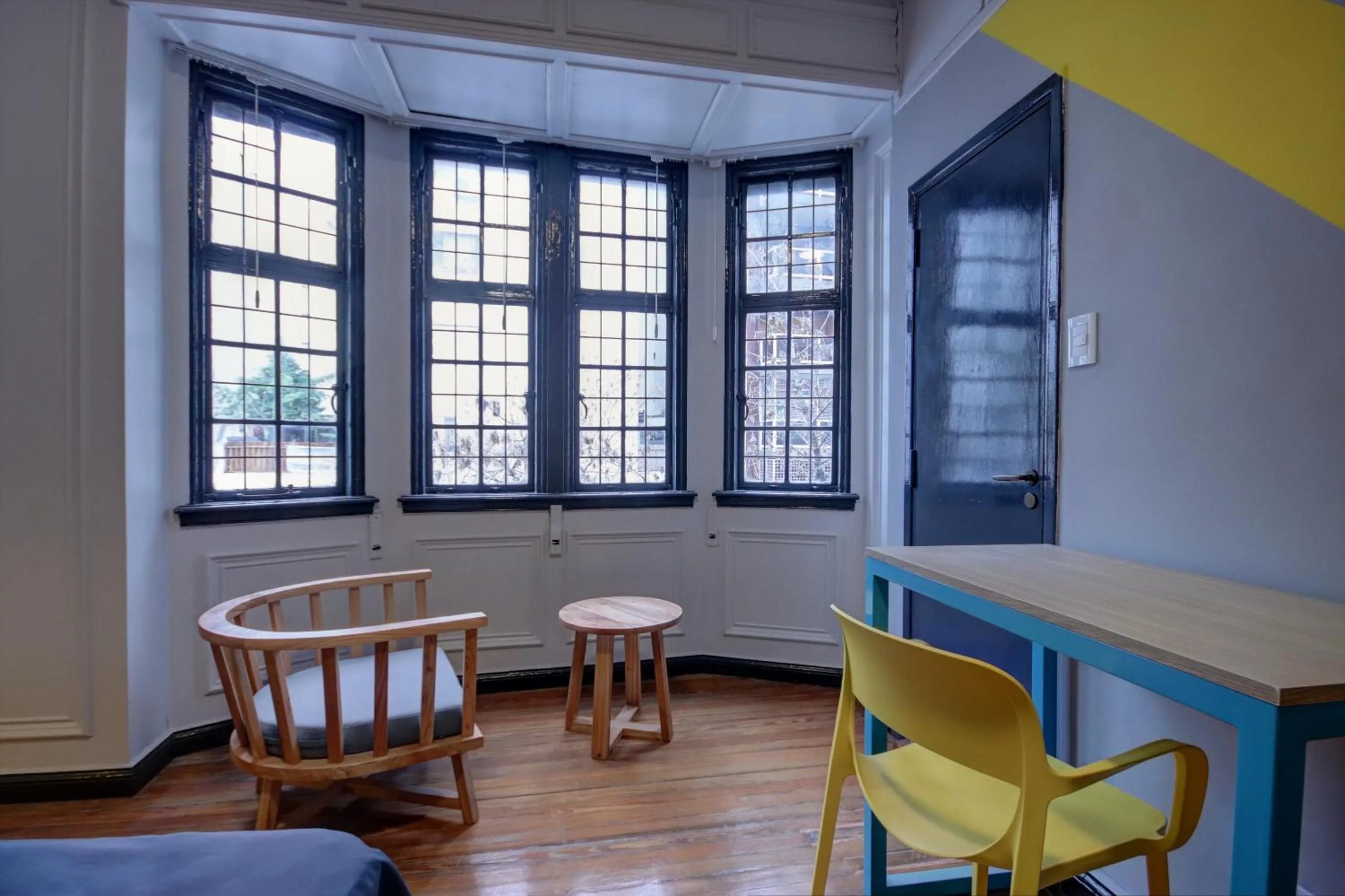 Seating area in Play Hostel Garden