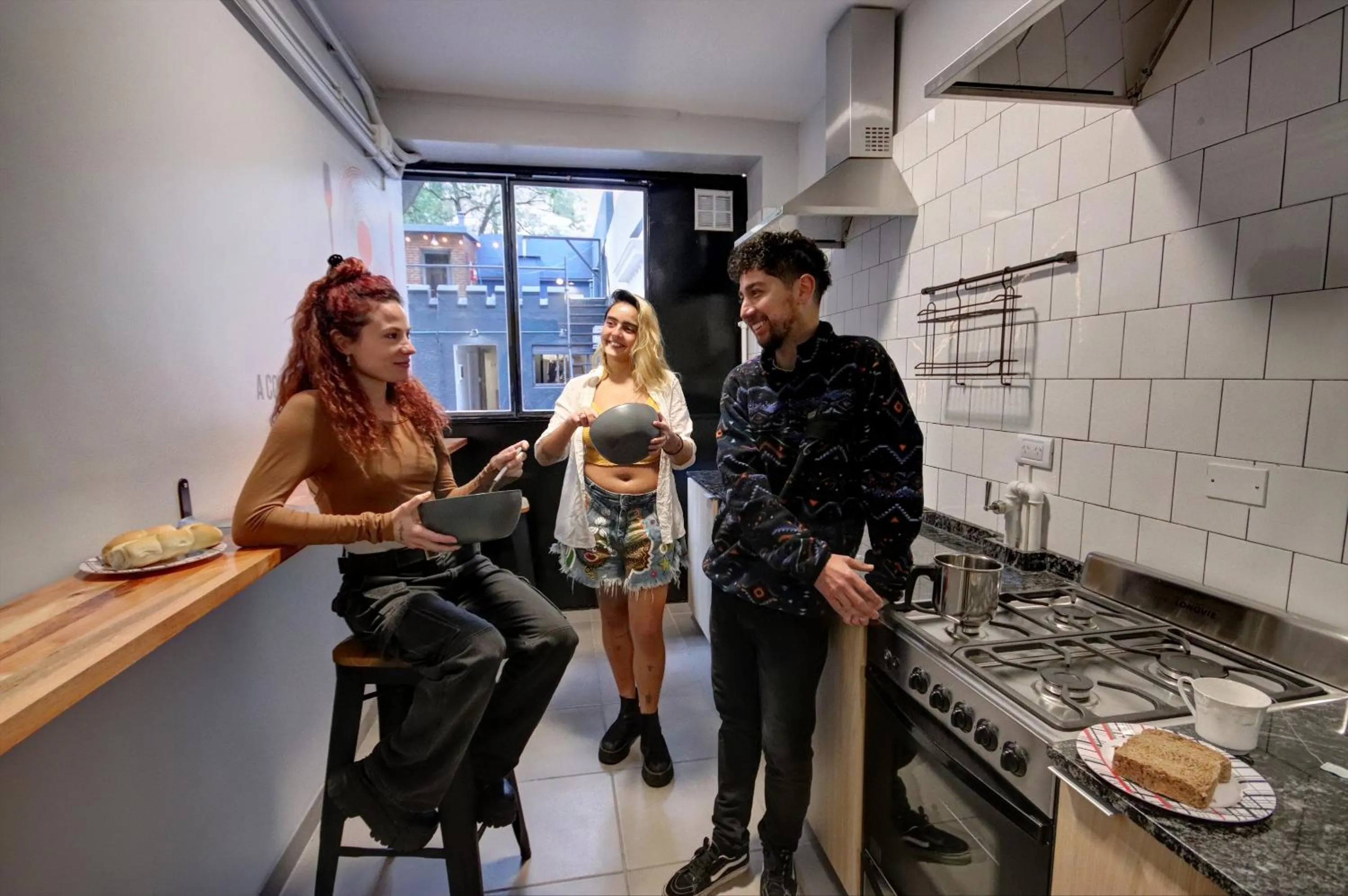 People in Play Hostel Garden