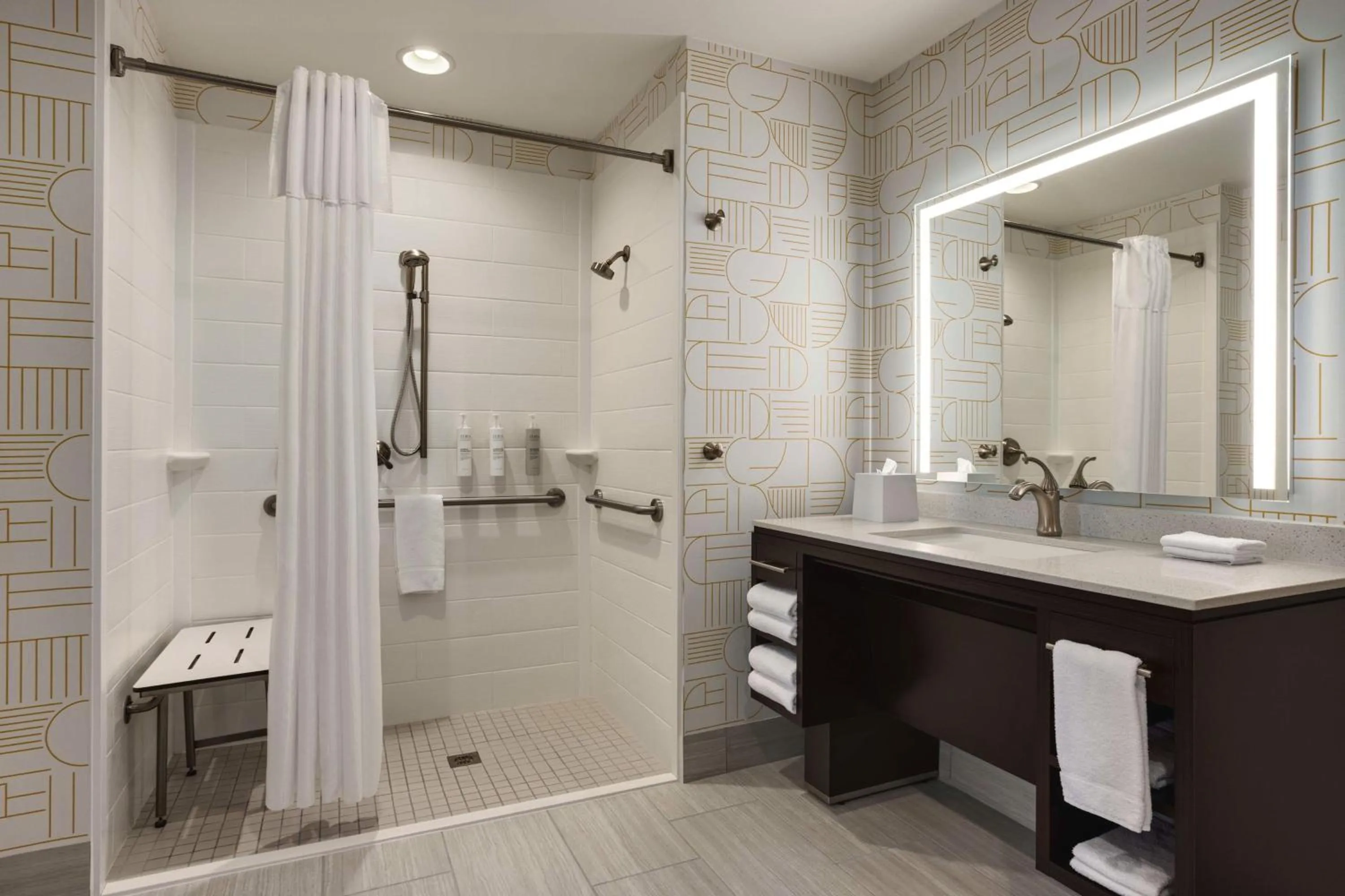 Shower in Home2 Suites by Hilton Austin North/Near the Domain, TX