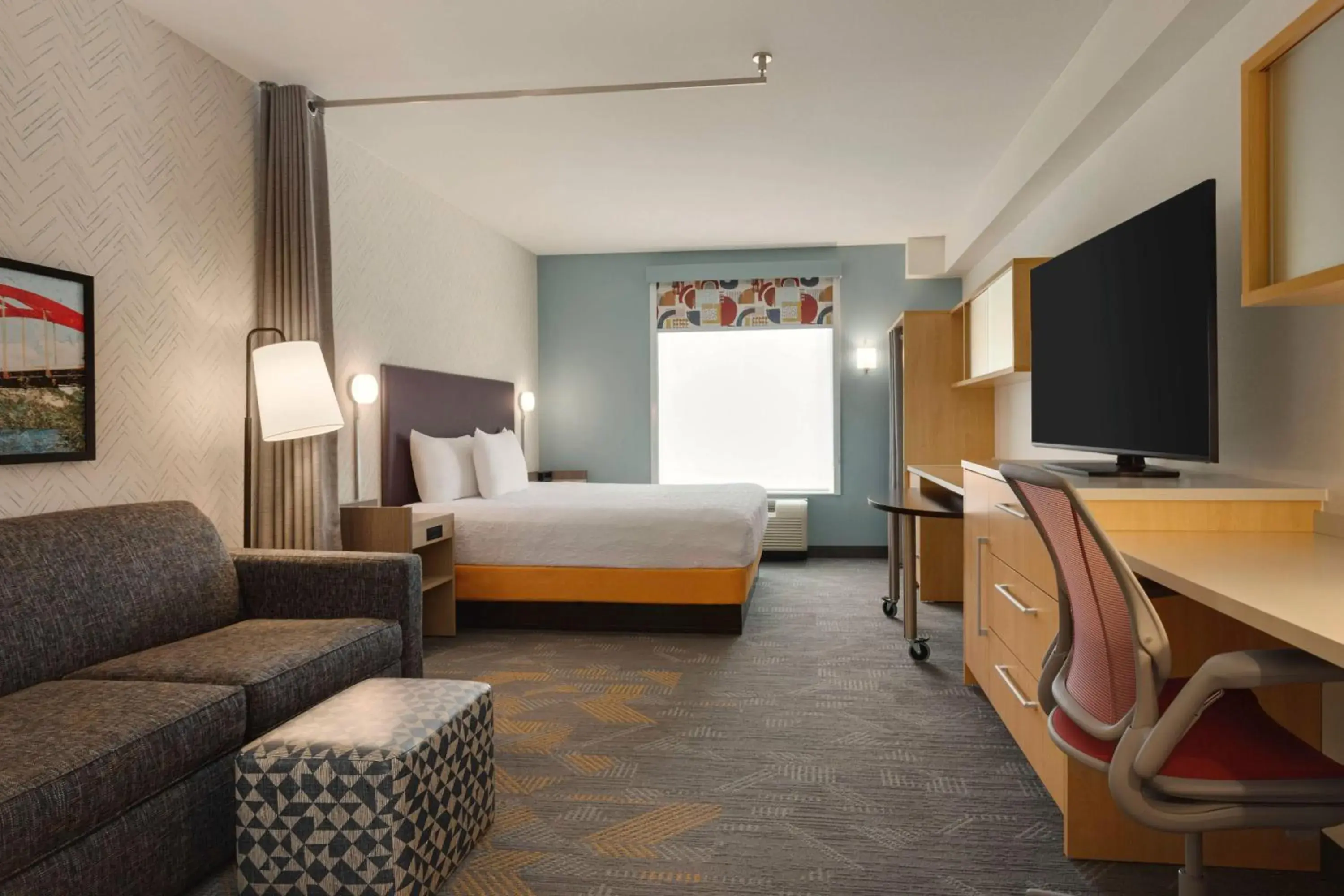 Living room, Bed in Home2 Suites by Hilton Austin North/Near the Domain, TX Living room, Bed in Home2 Suites by Hilton Austin North/Near the Domain, TX