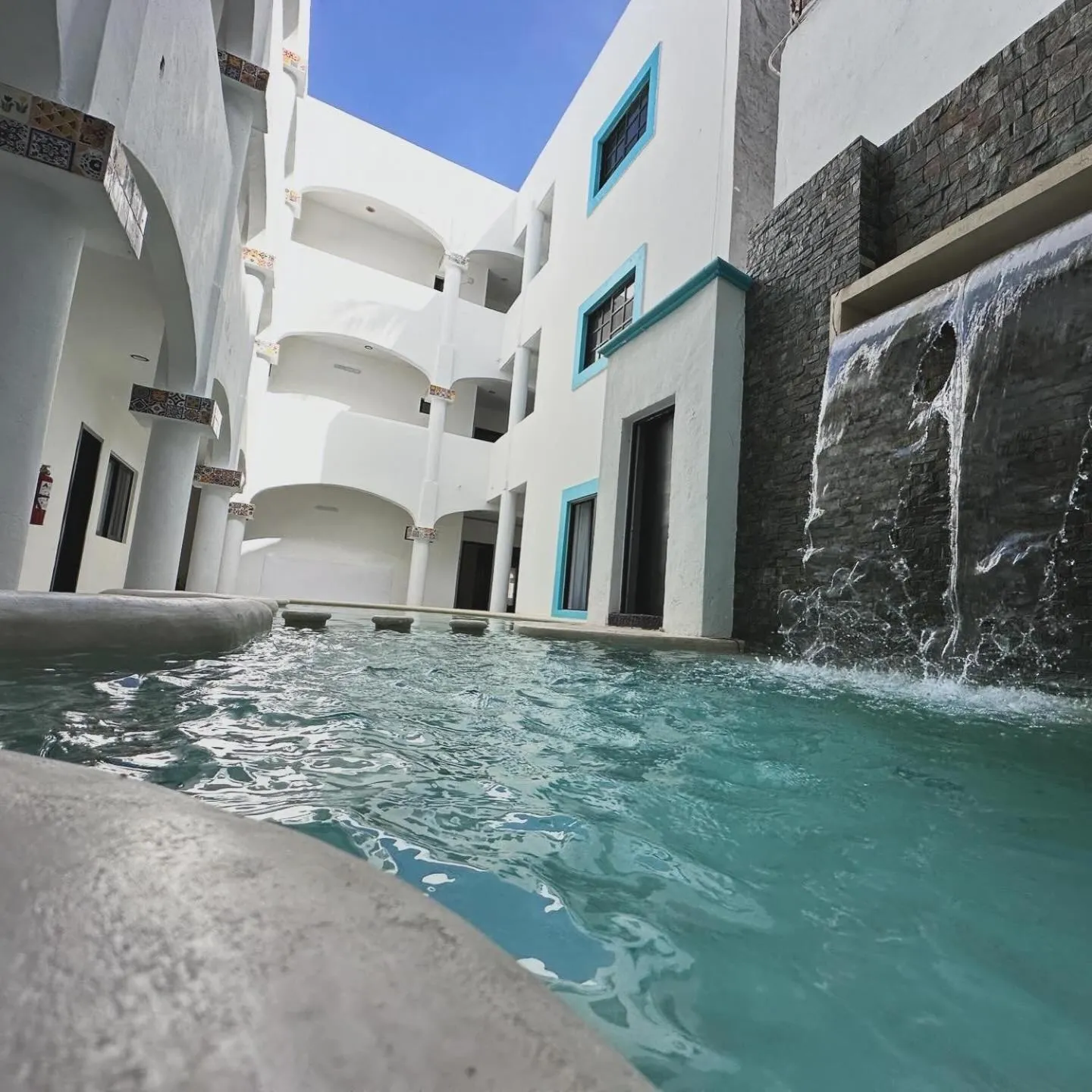 Pool view in Hotel Plaza Nardos
