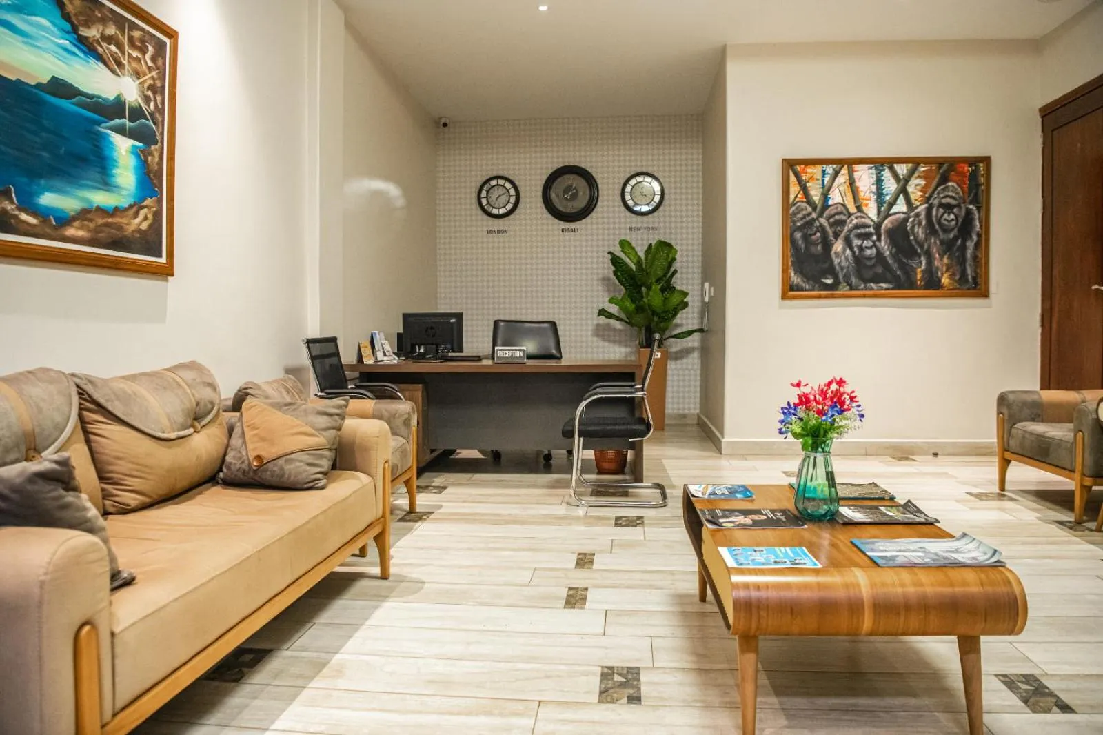 Seating area in Park View Courts