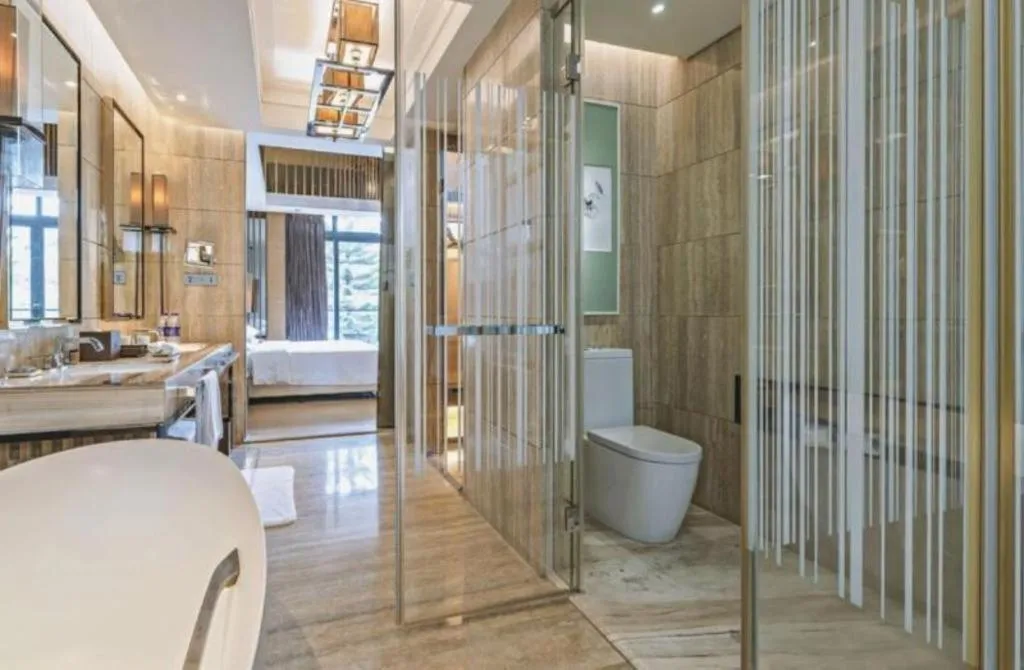 Bed in The Mulian Urban Resort Hotels Huadu